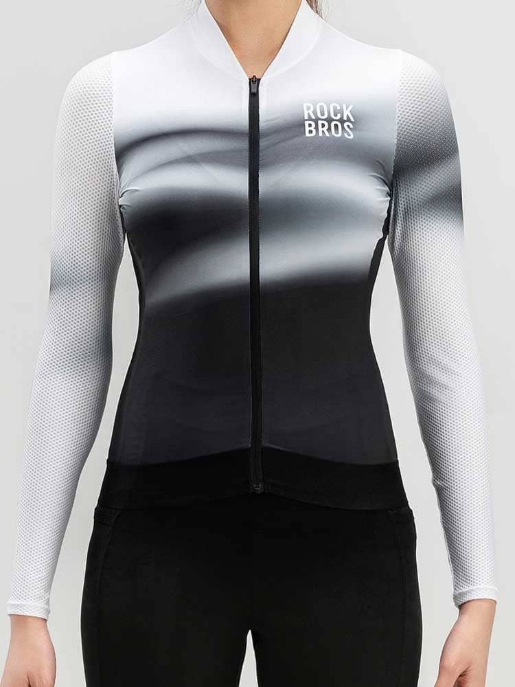 ROCKBROS Women's Mengdi Long Sleeve Cycling Jersey for Road and Commuter Rides