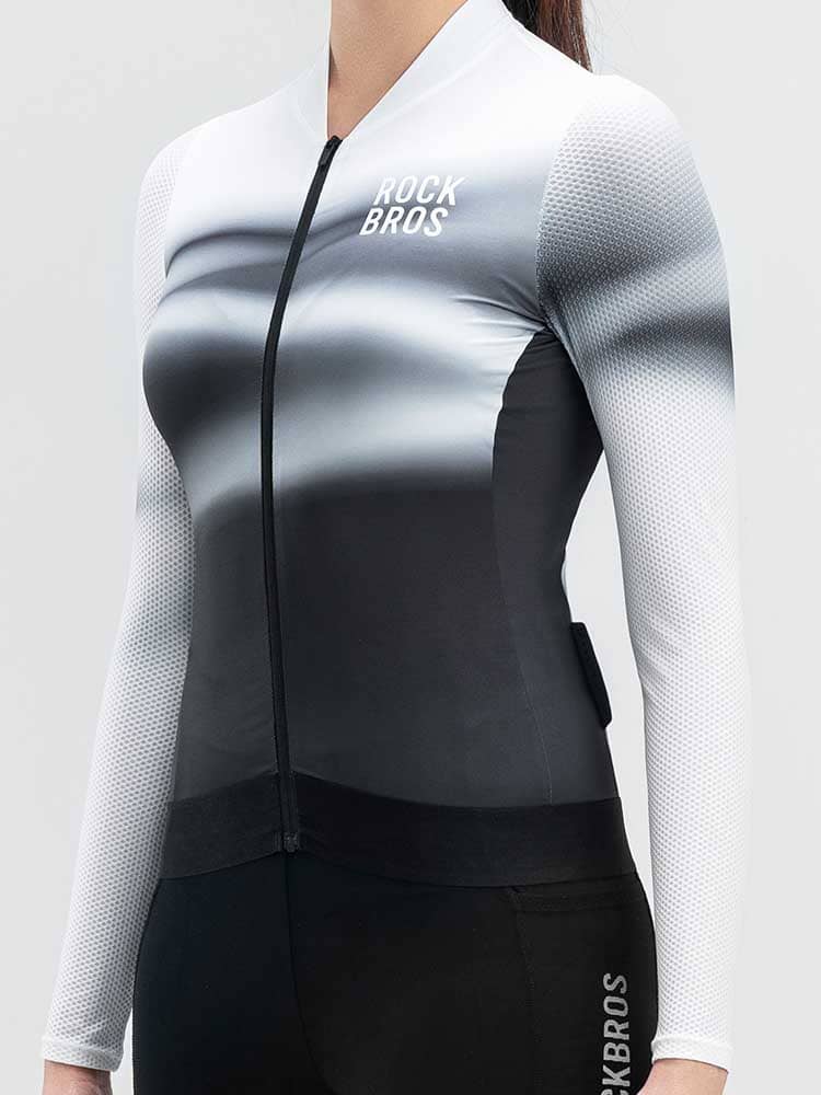 ROCKBROS Women's Mengdi Long Sleeve Cycling Jersey for Road and Commuter Rides