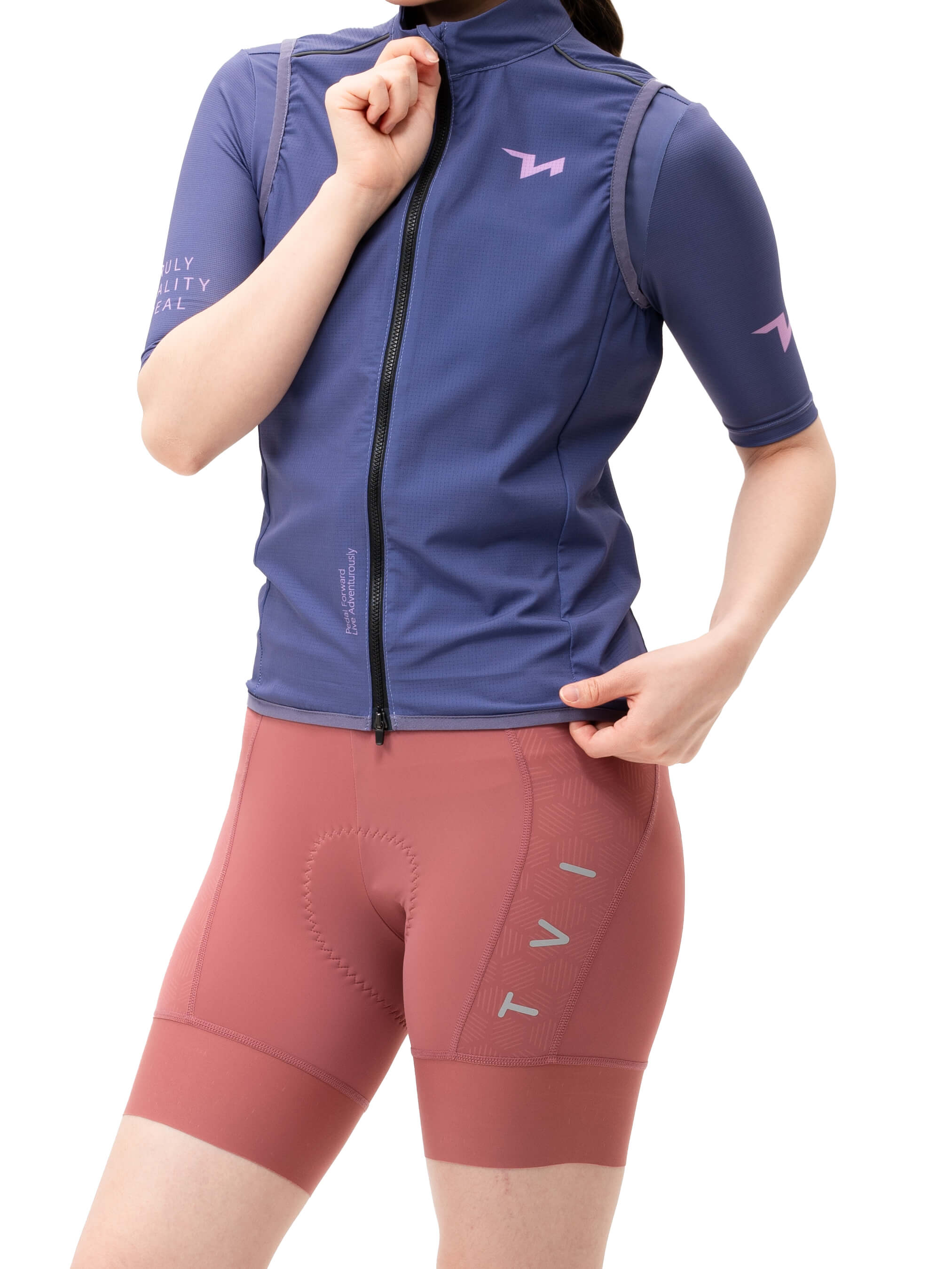 ROCKBROS Women's TVI Cycling Vest Windproof Lightweight Breathable Bike Jersey
#Color_Purple