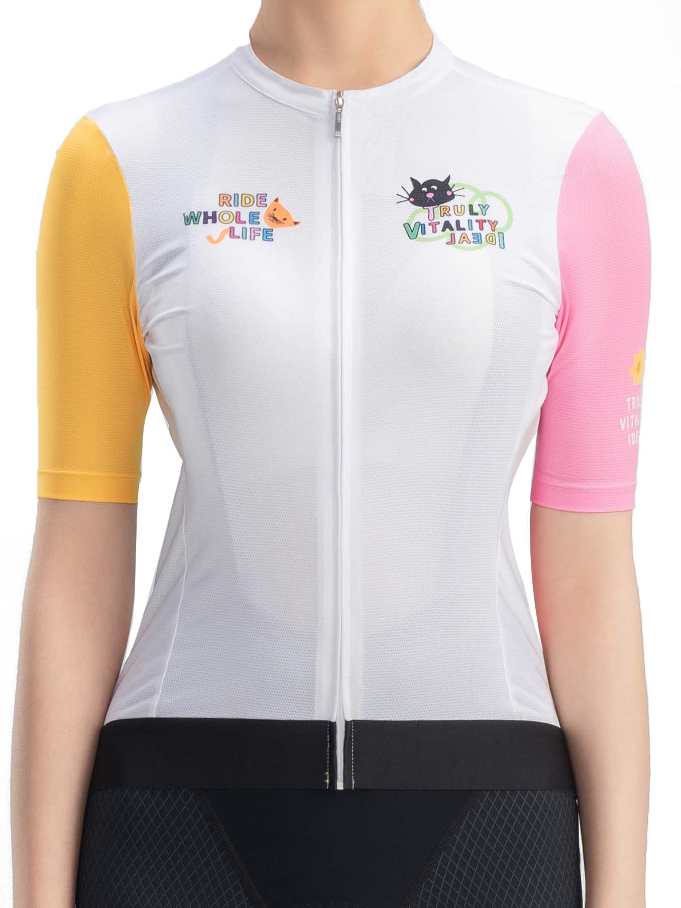 Women’s ROCKBROS Vibrant Vacation short-sleeve cycling jersey in TVI fit