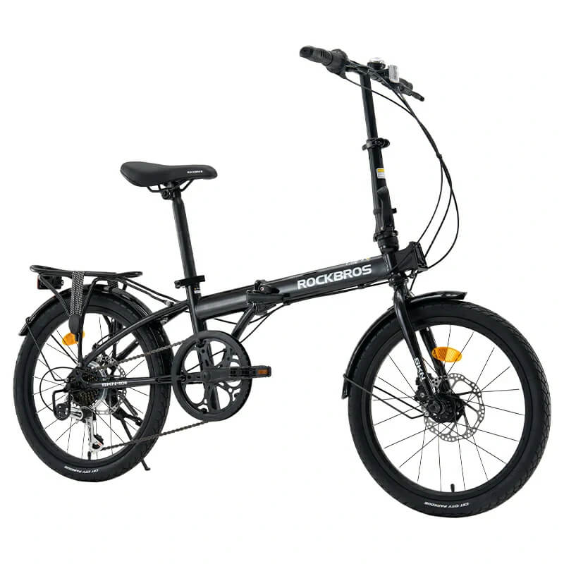 ROCKBROS 20 inch urban folding bike for city commuting
#Color_Black
