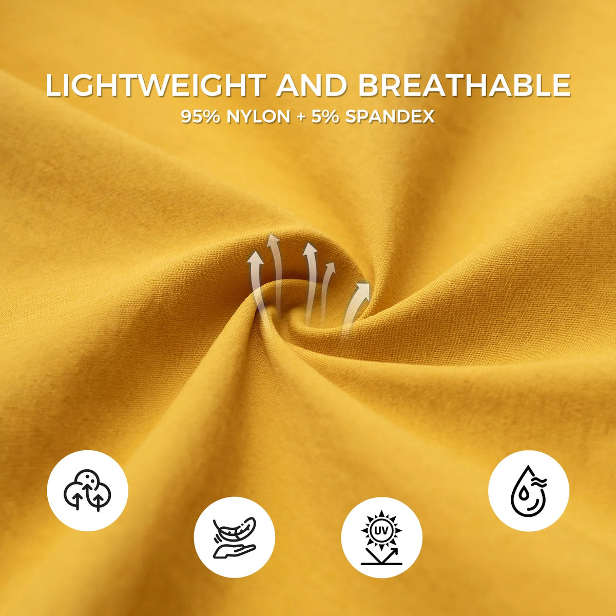 Lightweight stretch fabric of the TVI women’s cycling jacket
#Color_Yellow