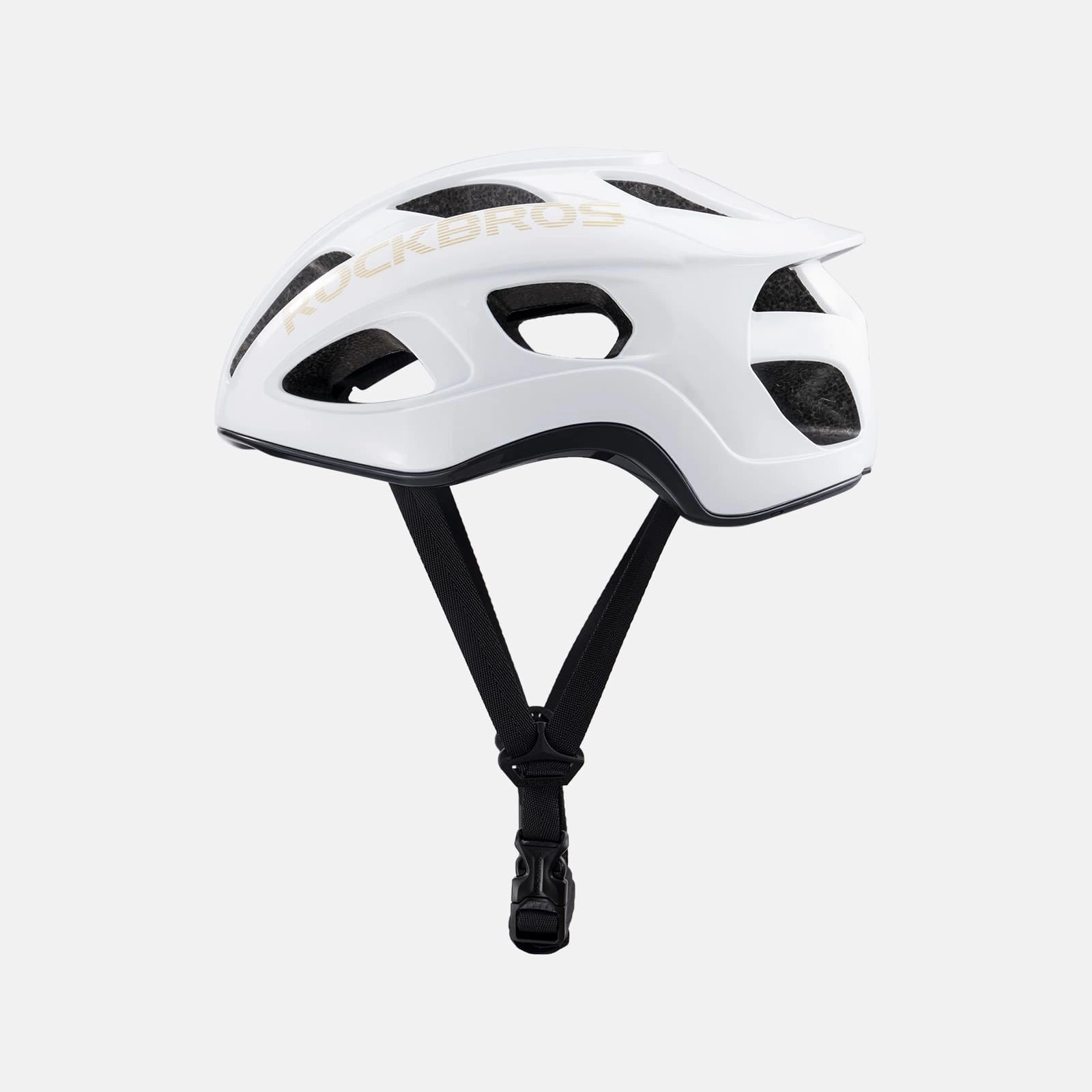 Ultralight 240g cycling helmet with 20-vent cooling and in-mold PC+EPS protection by ROCKBROS
#Color_Glossy White