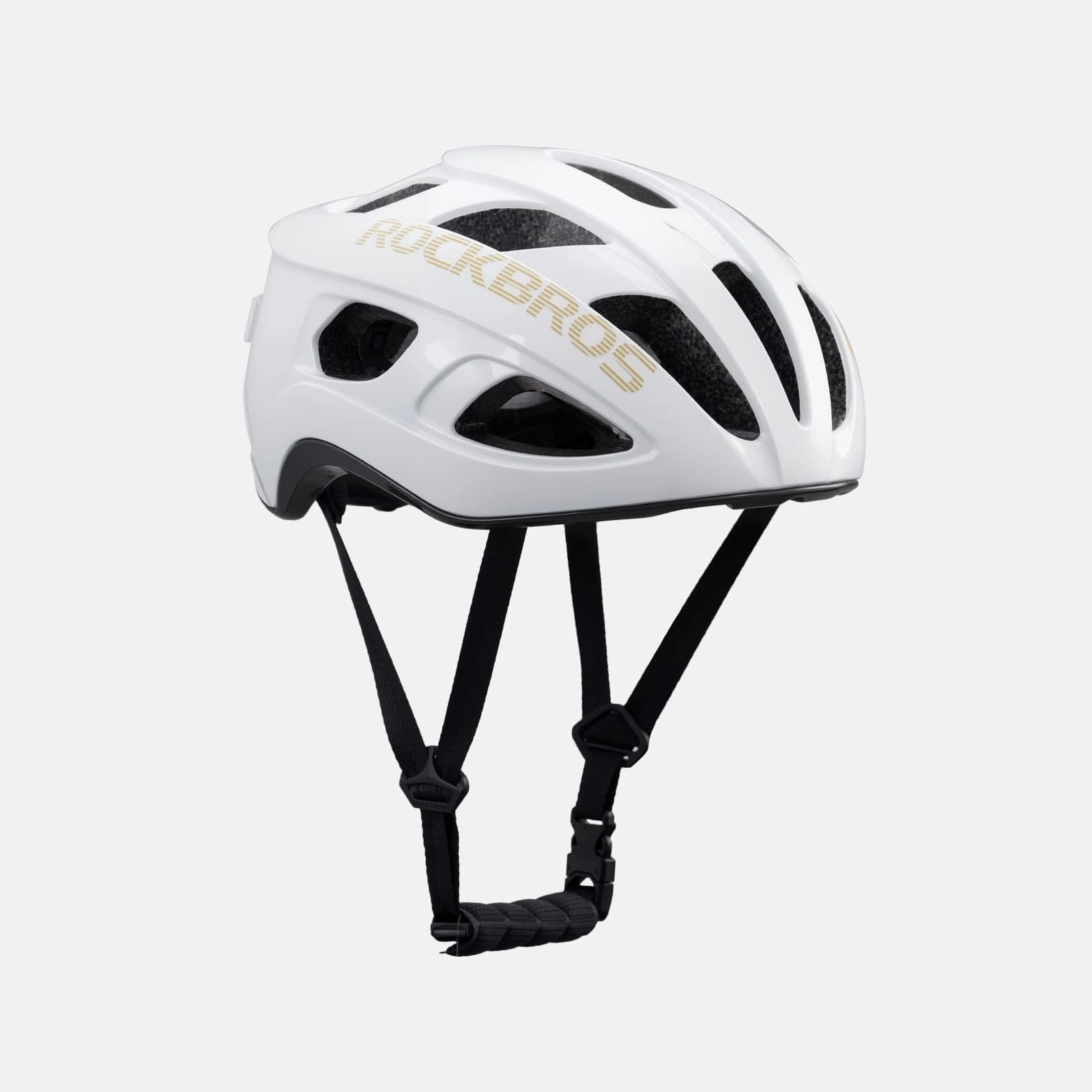 Ultralight 240g cycling helmet with 20-vent cooling and in-mold PC+EPS protection by ROCKBROS
#Color_Glossy White