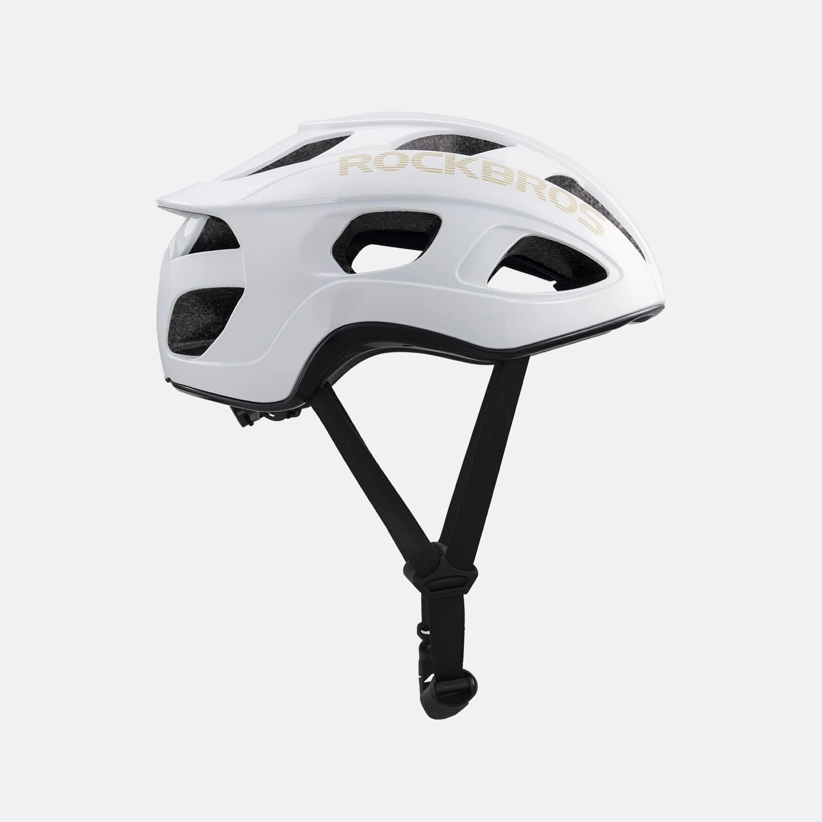 Ultralight 240g cycling helmet with 20-vent cooling and in-mold PC+EPS protection by ROCKBROS
#Color_Glossy White