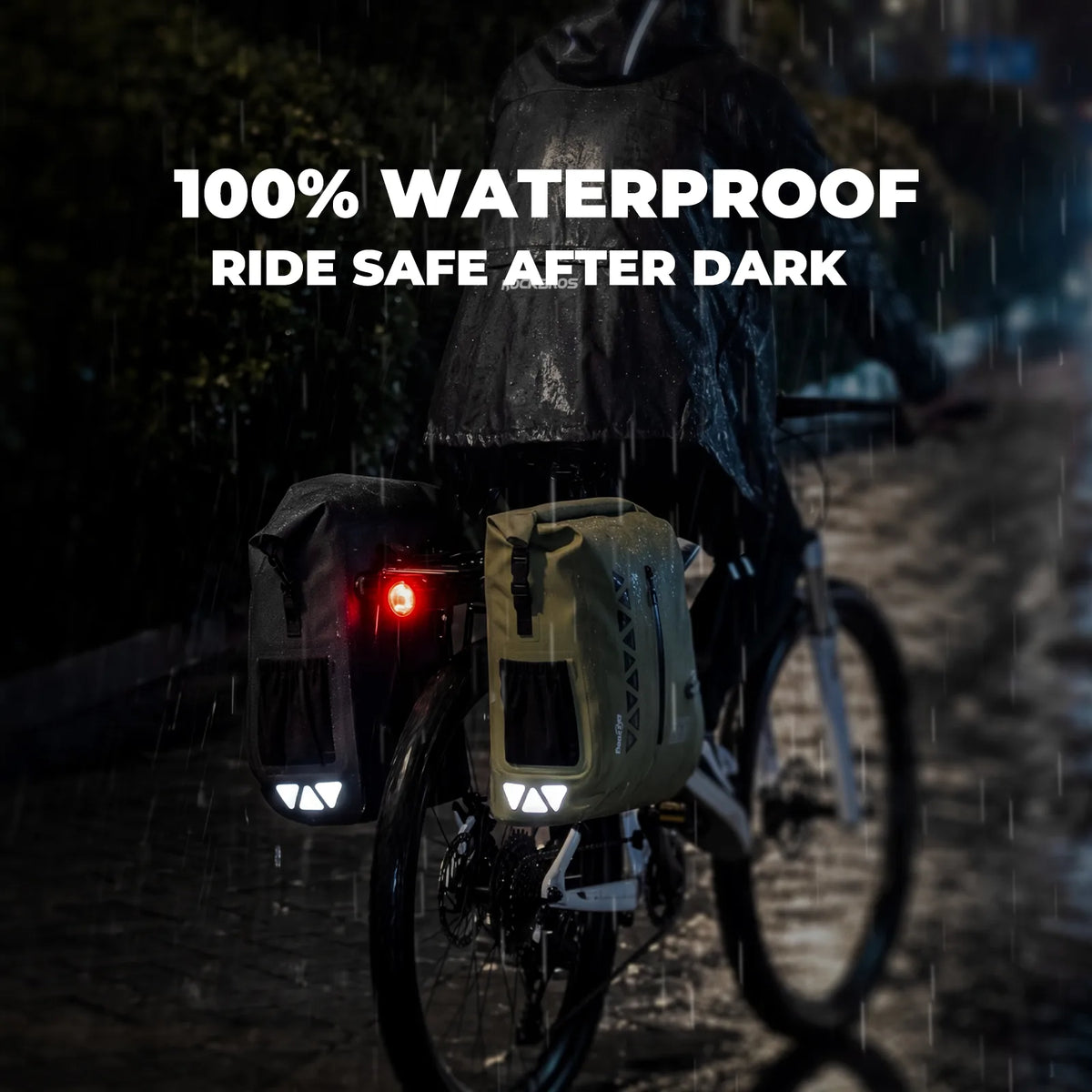 ROCKBROS waterproof bike pannier with high-frequency seamless welded construction