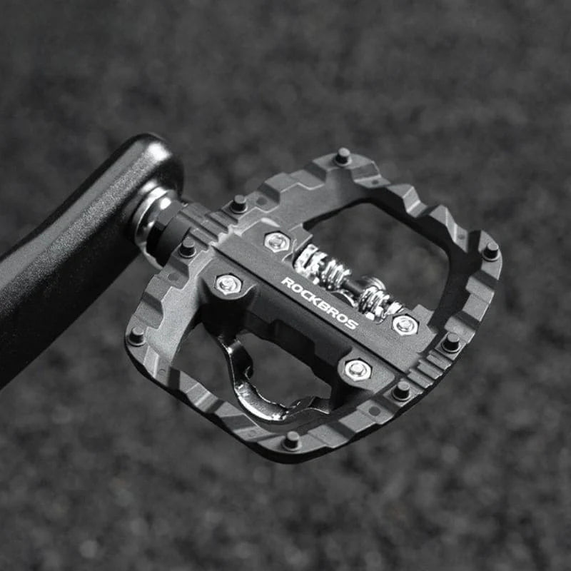ROCKBROS hybrid bike pedals – flat and clipless design for flexible cycling gear