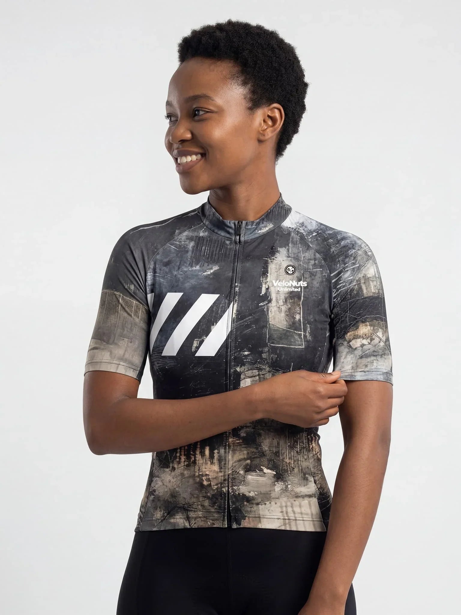Women's Cycling Jersey Urban Camo#Type_Asphalt Echo