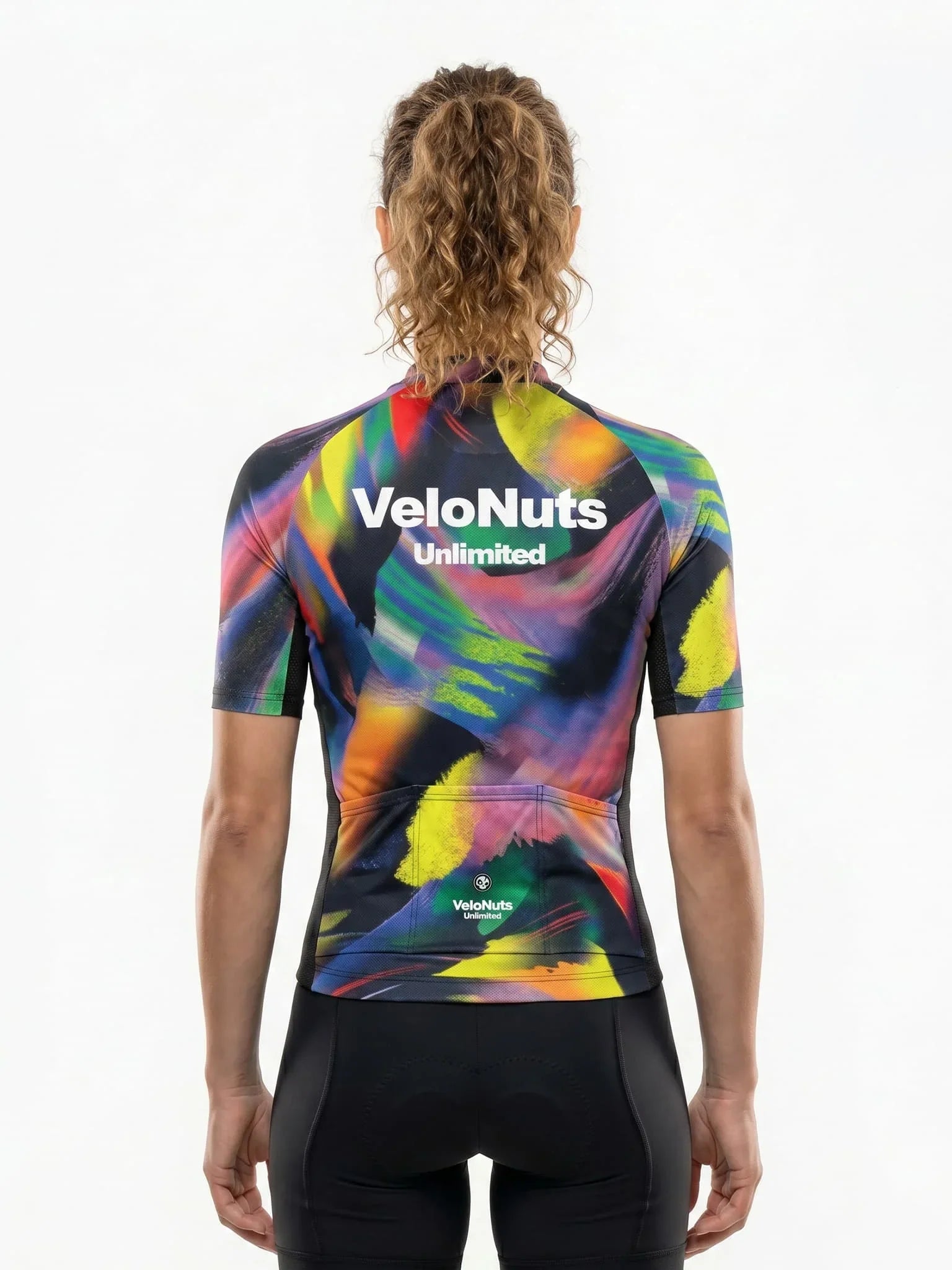 Women's Cycling Jersey Pixel Riot#Type_Vertical Glitch