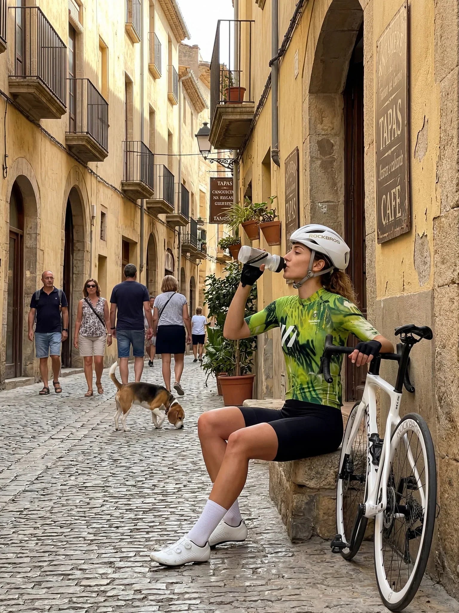 Women's Cycling Jersey Street Graffiti#Type_Lime Tag