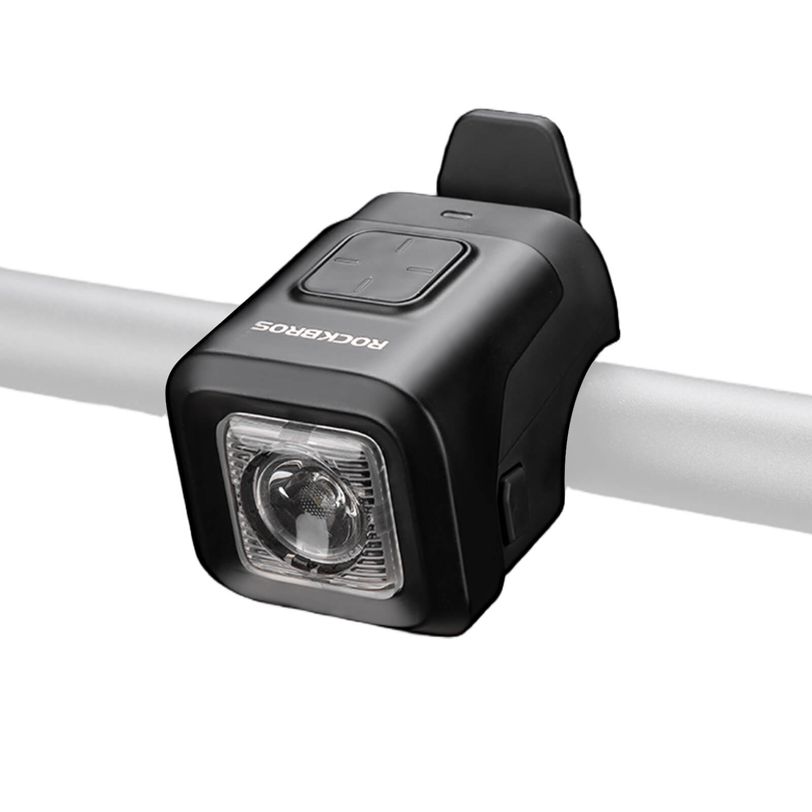 2-in-1 rechargeable bike horn and front headlight, 450 lumens super bright LED with loud electronic bell