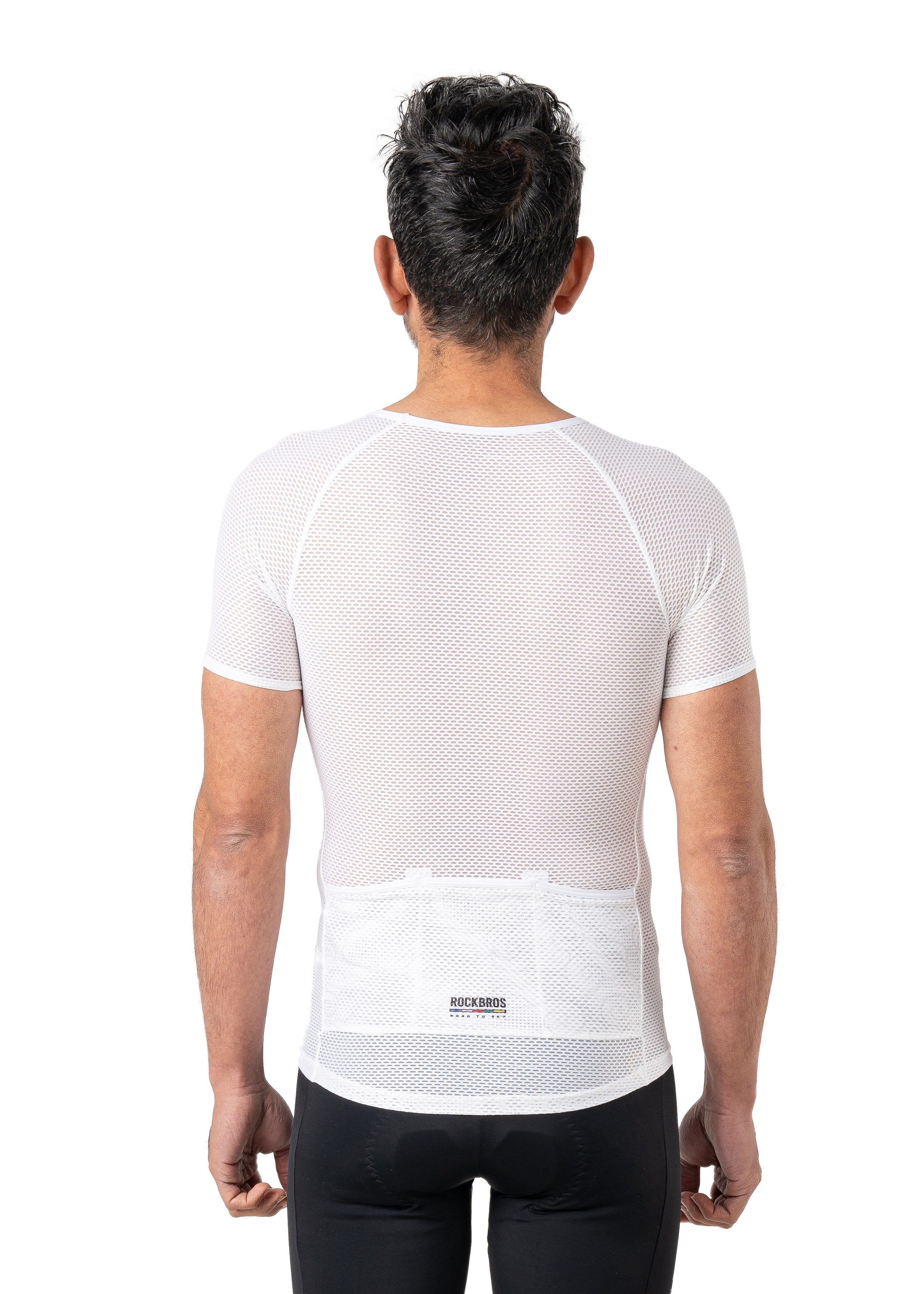 ROCKBROS Road-to-Sky Cycling Short-Sleeved Base Layer #Color_White