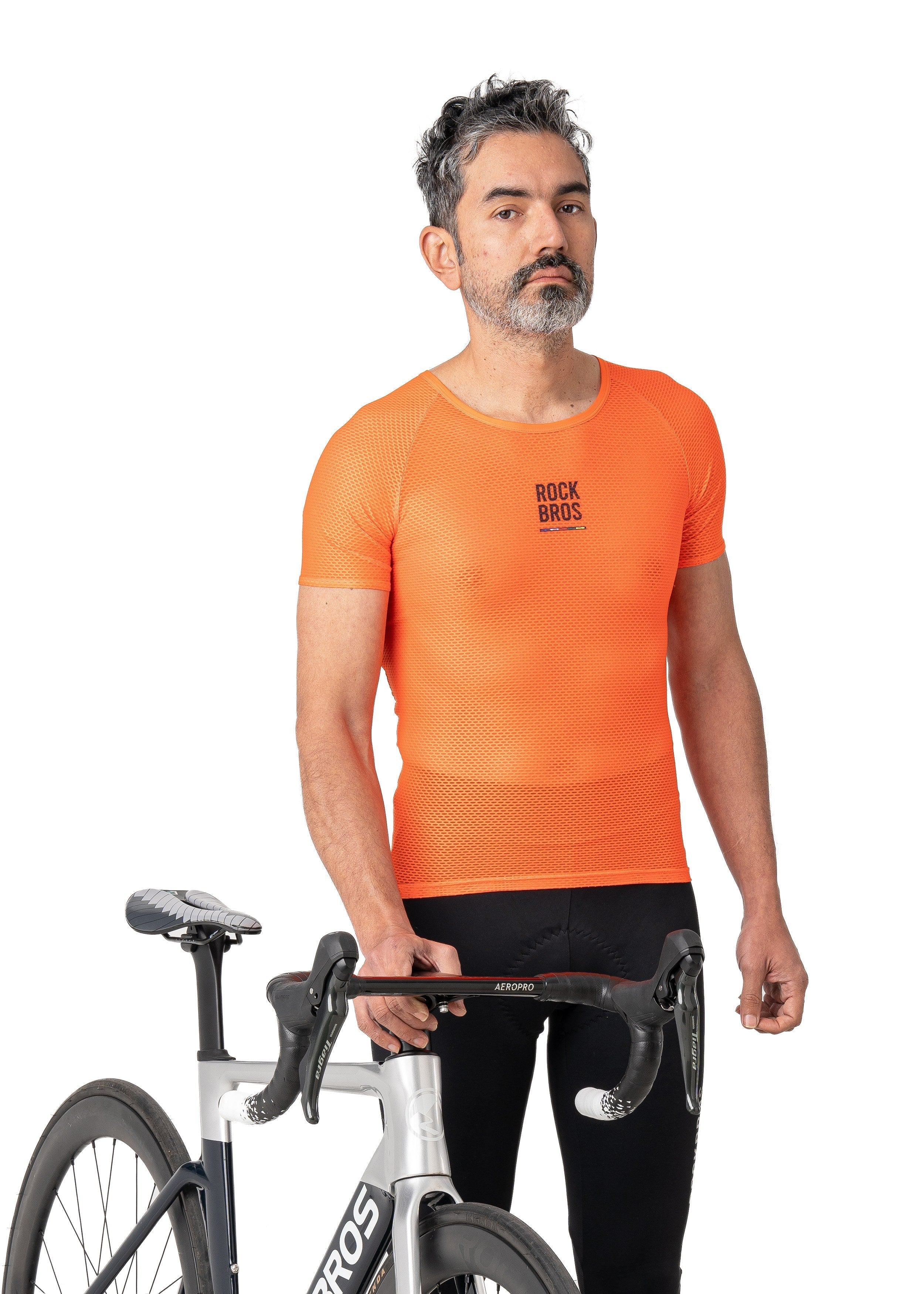 ROCKBROS Road-to-Sky Cycling Short-Sleeved Base Layer #Color_Orange