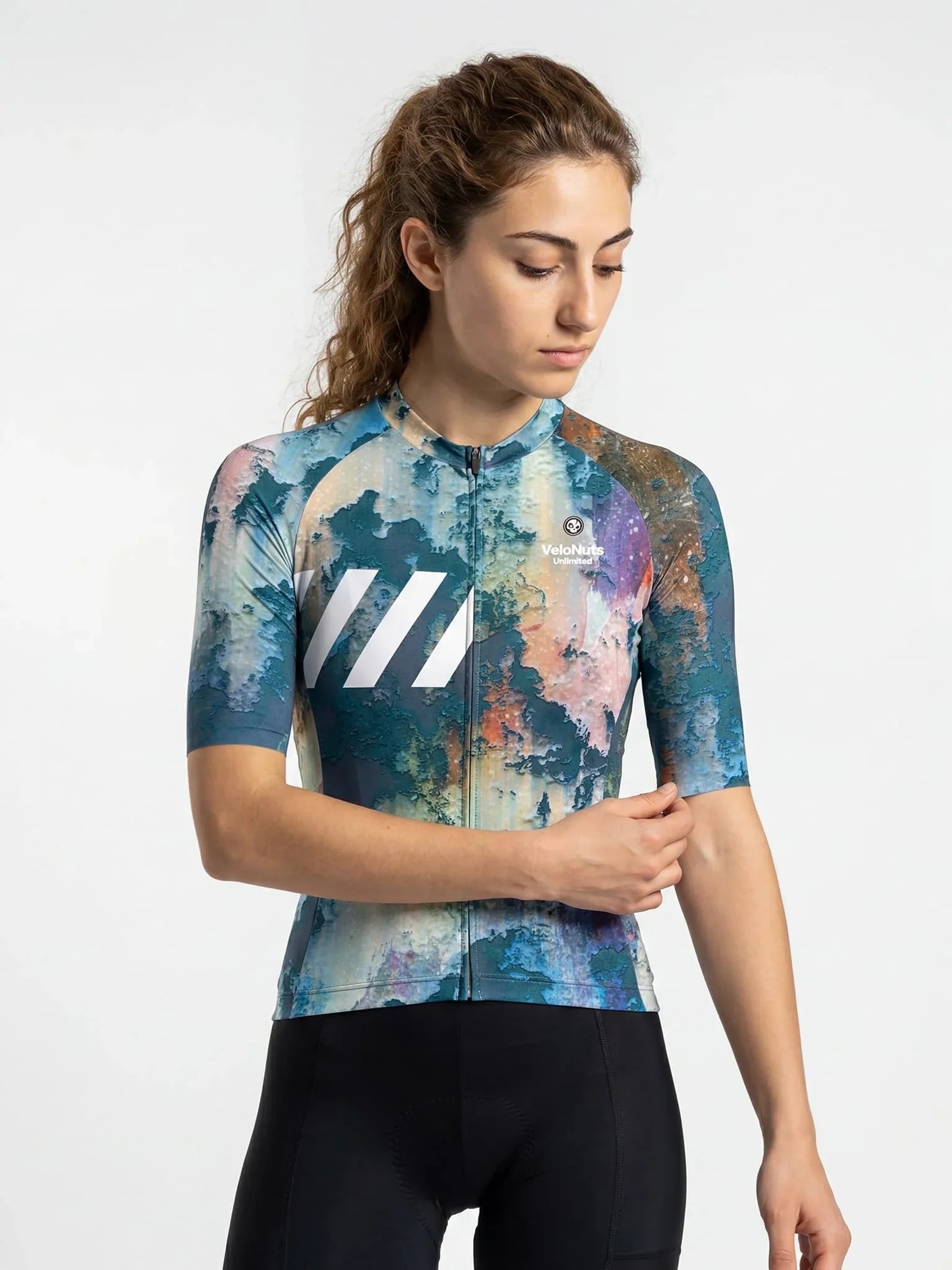 Women's Cycling Jersey Retro Signal#Type_Pixel Drift
