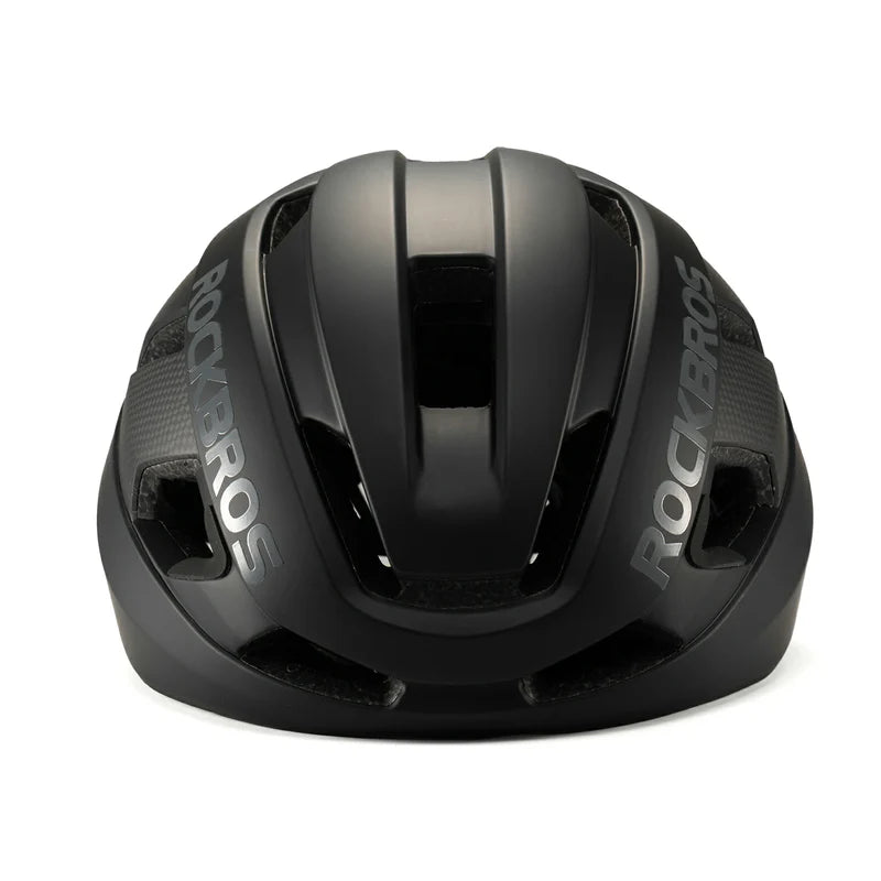 ROCKBROS carbon fiber cycling helmet with lightweight and impact protection
#Color_Black