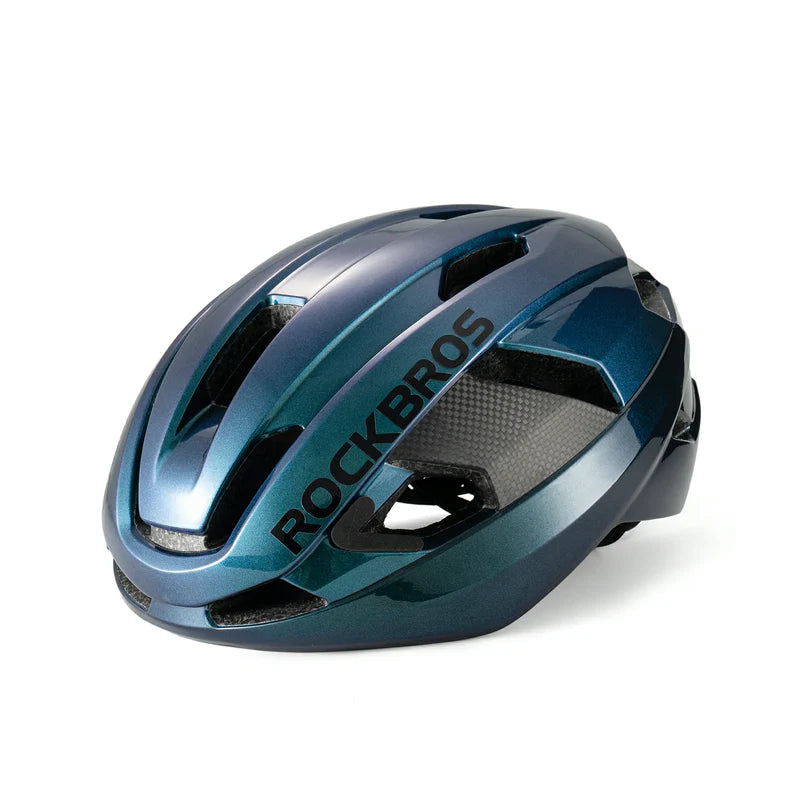 ROCKBROS carbon fiber cycling helmet with lightweight and impact protection
#Color_Dark Blue