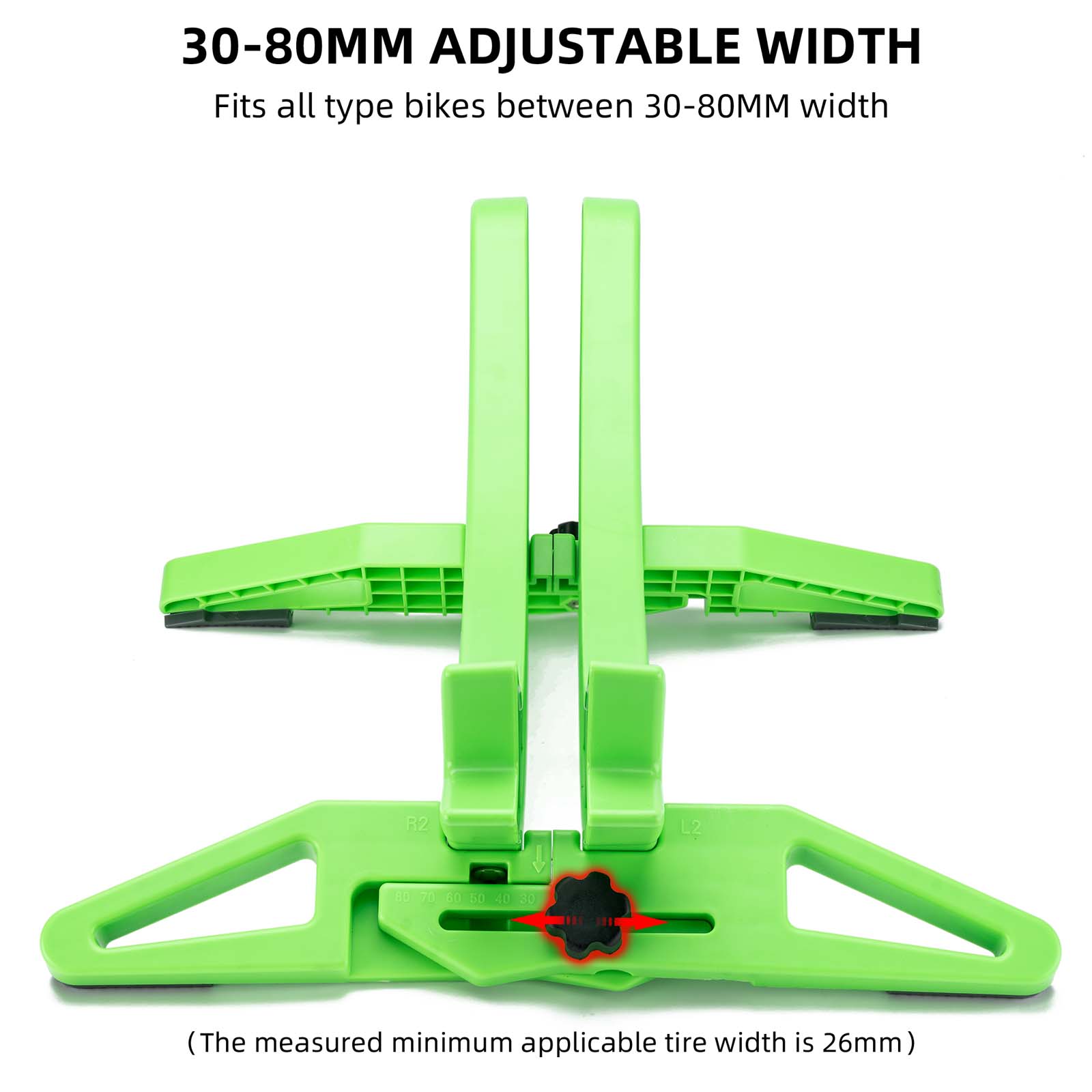 ROCKBROS Bicycle Floor Parking Rack Stand for all 26-80mm Wide Tires #Color_Green