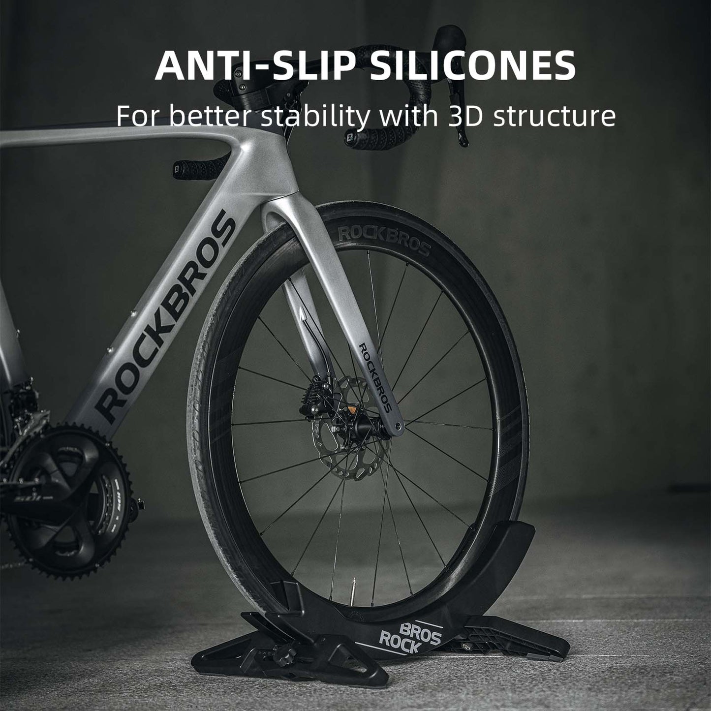 ROCKBROS Bicycle Floor Parking Rack Stand for all 26-80mm Wide Tires