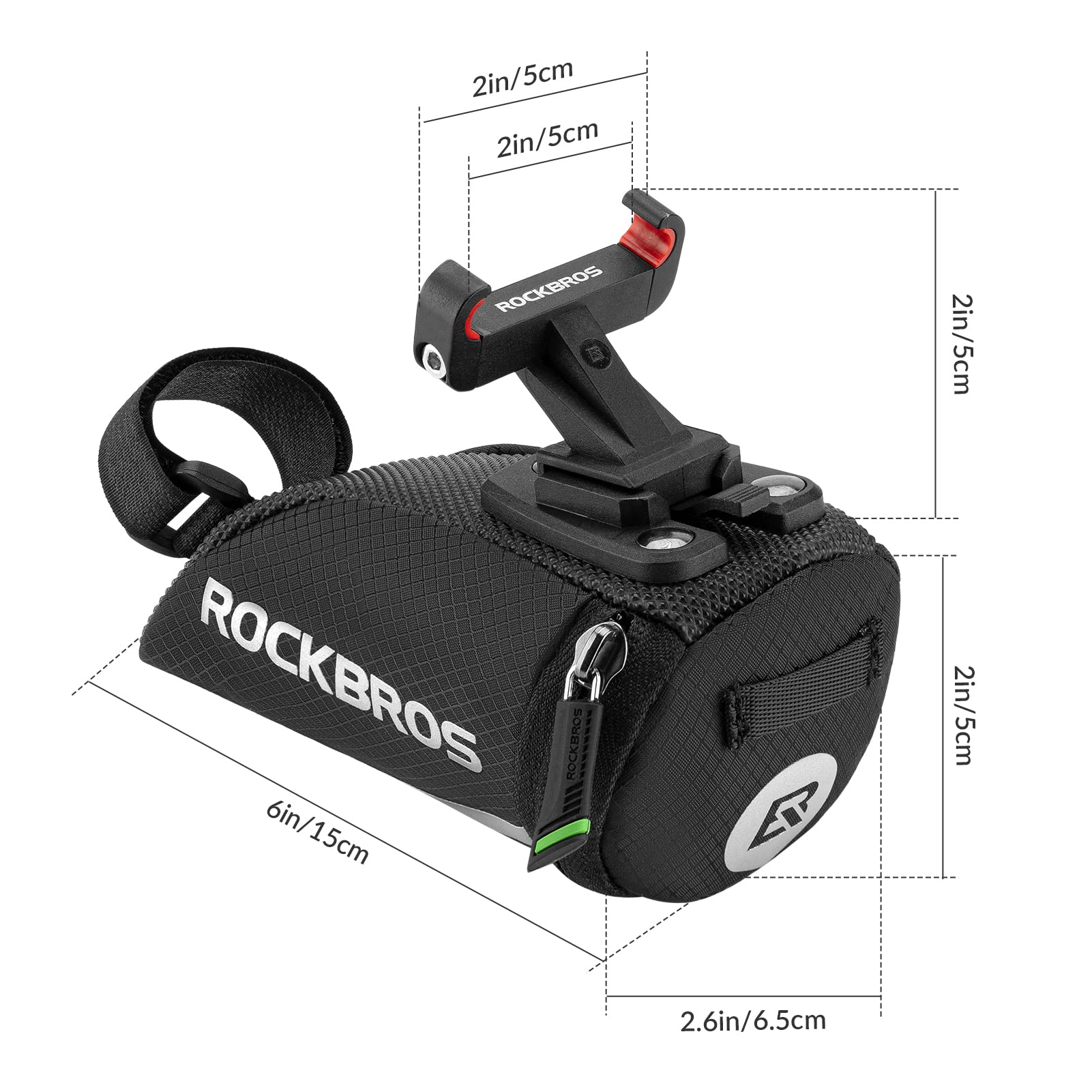 ROCKBROS Bike Mini Saddle Bag Quick Release Under Seat Pouch #Style_Bracket Version