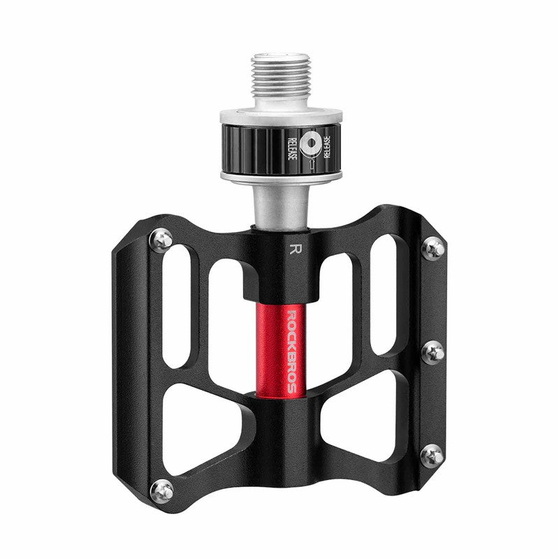 ROCKBROS quick release folding bike pedals CNC aluminum with sealed bearings