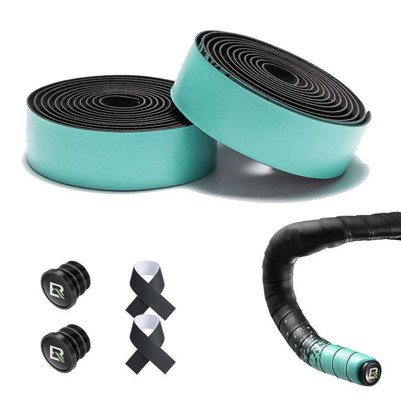 ROCKBROS soft and comfortable PU and EVA bicycle handlebar tape for road bikes
#Color_Green