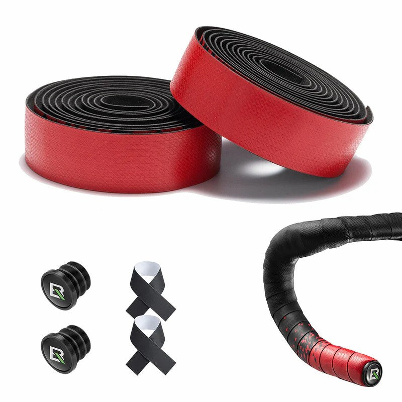 ROCKBROS soft and comfortable PU and EVA bicycle handlebar tape for road bikes
#Color_Red