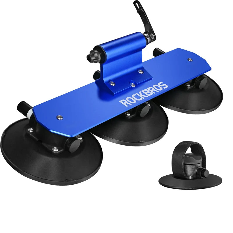 ROCKBROS suction cup bike rack for car roof quick release mount
#Color_1-Bike Blue