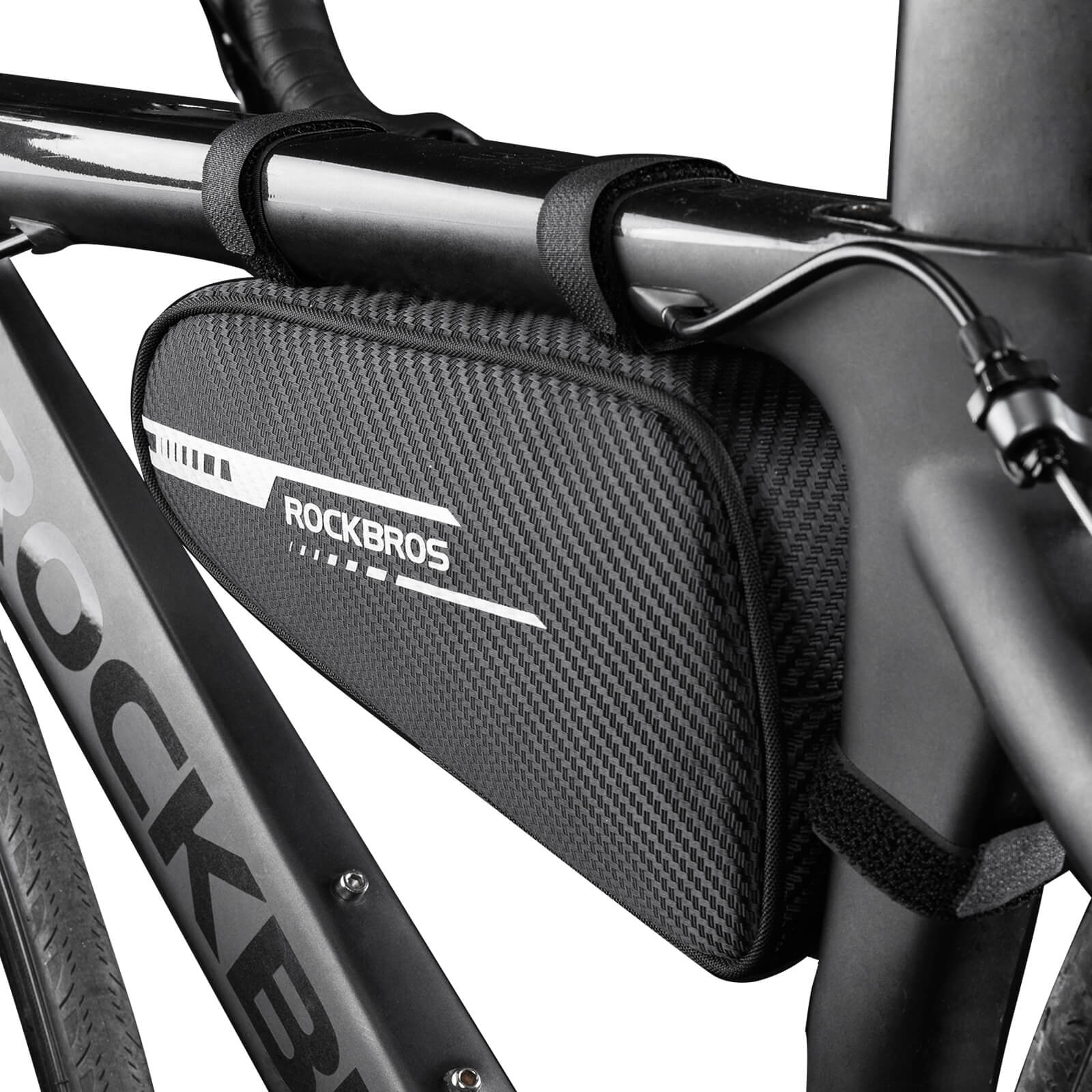 ROCKBROS top tube frame bag with large capacity and convenient side pocket for cycling essentials