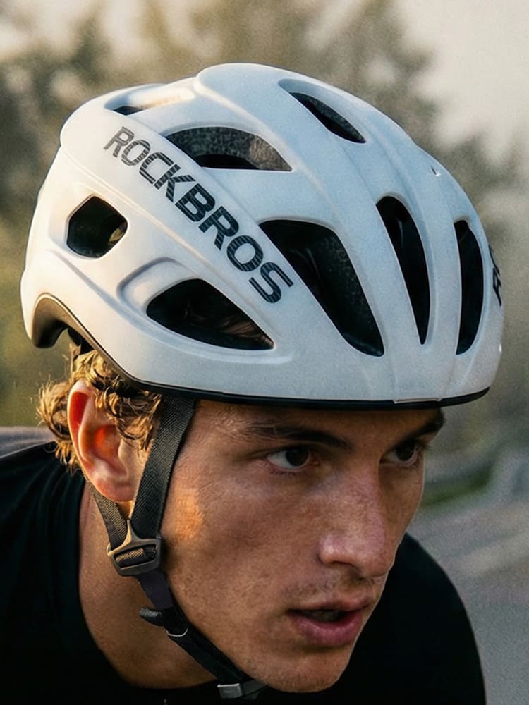 Aerodynamic road bike helmet with multi-vent cooling and lightweight safety-certified construction.