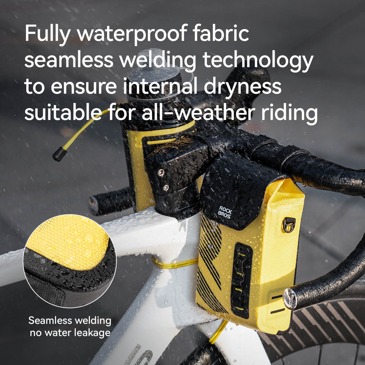 AS-160 100% waterproof bike handlebar bag 1.3L with durable construction and secure mounting system – ROCKBROS