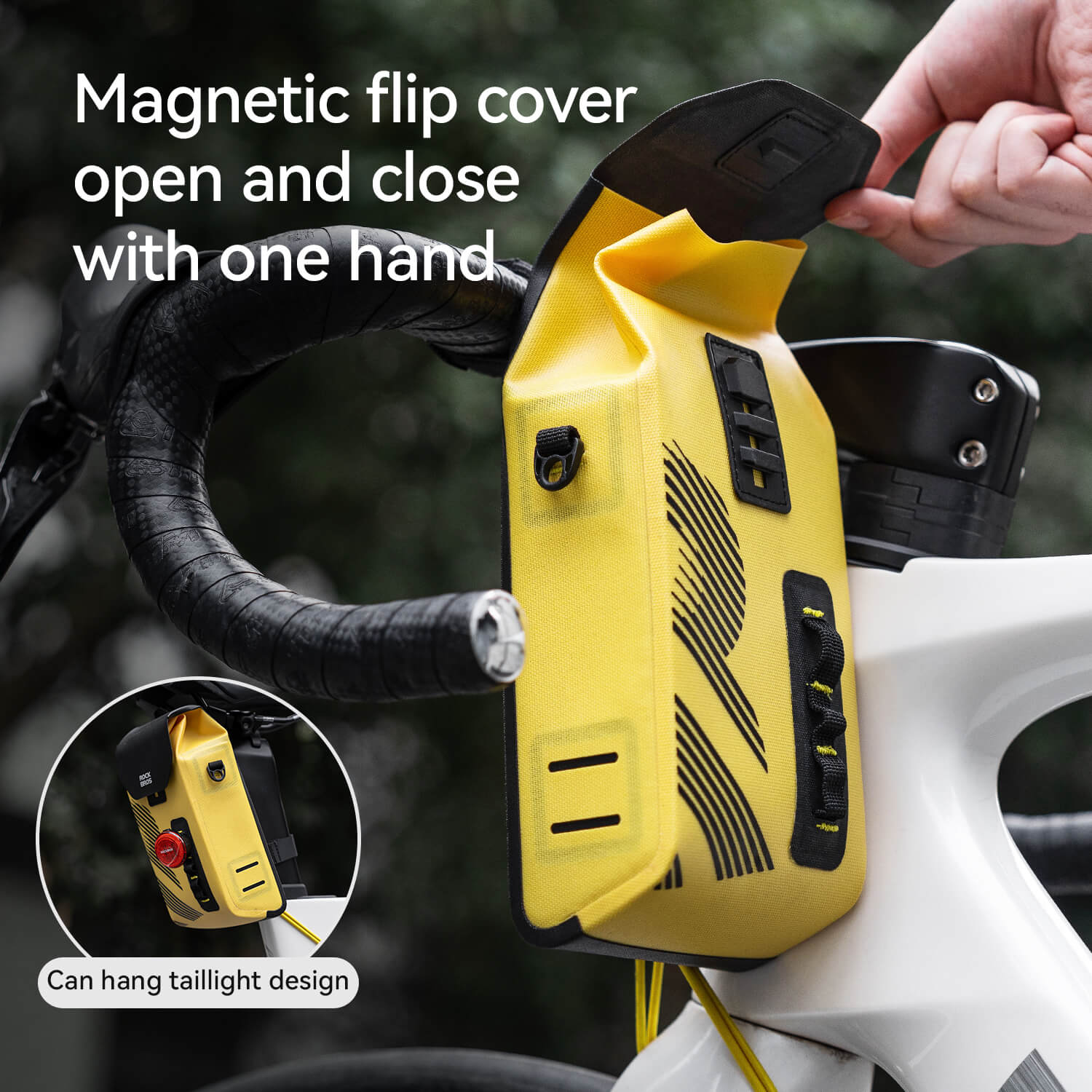 AS-160 100% waterproof bike handlebar bag 1.3L with durable construction and secure mounting system – ROCKBROS