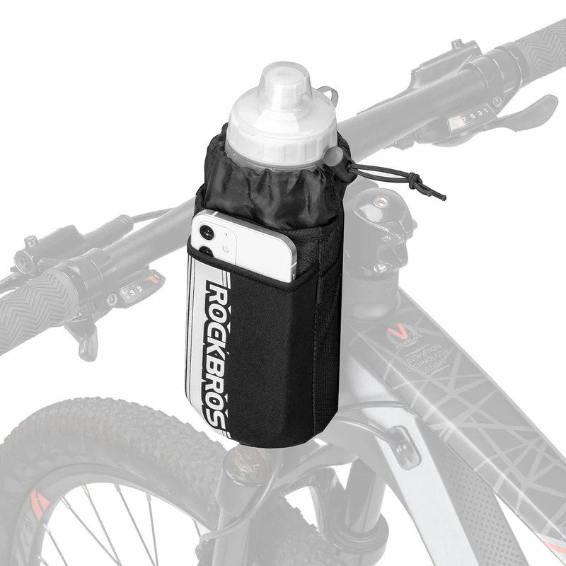 bike handlebar water bottle bag with 1L capacity for cycling storage and easy access – ROCKBROS
