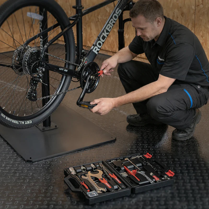 Complete bike repair tool kit for home maintenance and DIY bike repairs