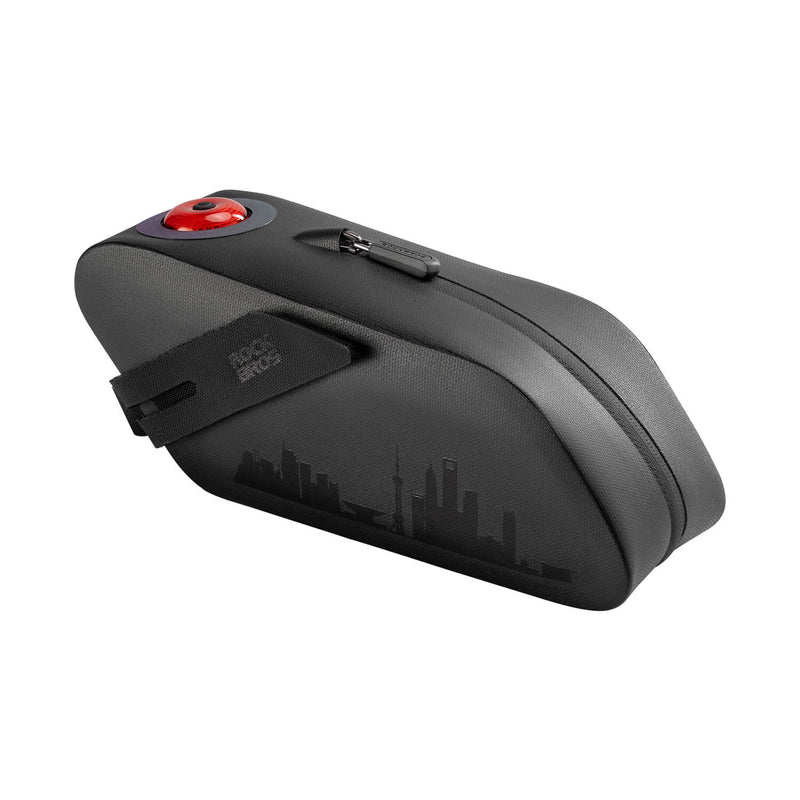 100% Waterproof Bike Saddle Bag with Light - 0.8L