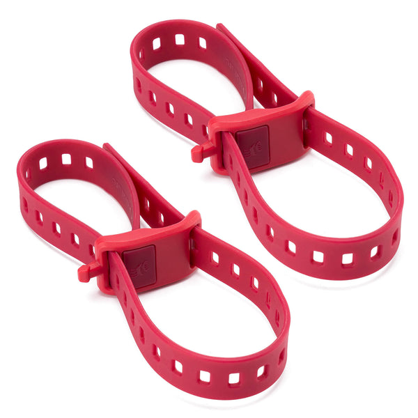 Bikepacking multi-purpose TPU strap 2-pack for securing gear on bikes, Qunature
#Color_Red