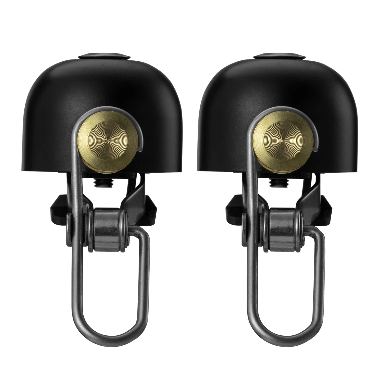 Classic 2-Pack Bike Bell with Loud Clear Ring, Durable Brass Alloy, Universal Handlebar Fit, and Scratch-Free Mounting
#Color_Black