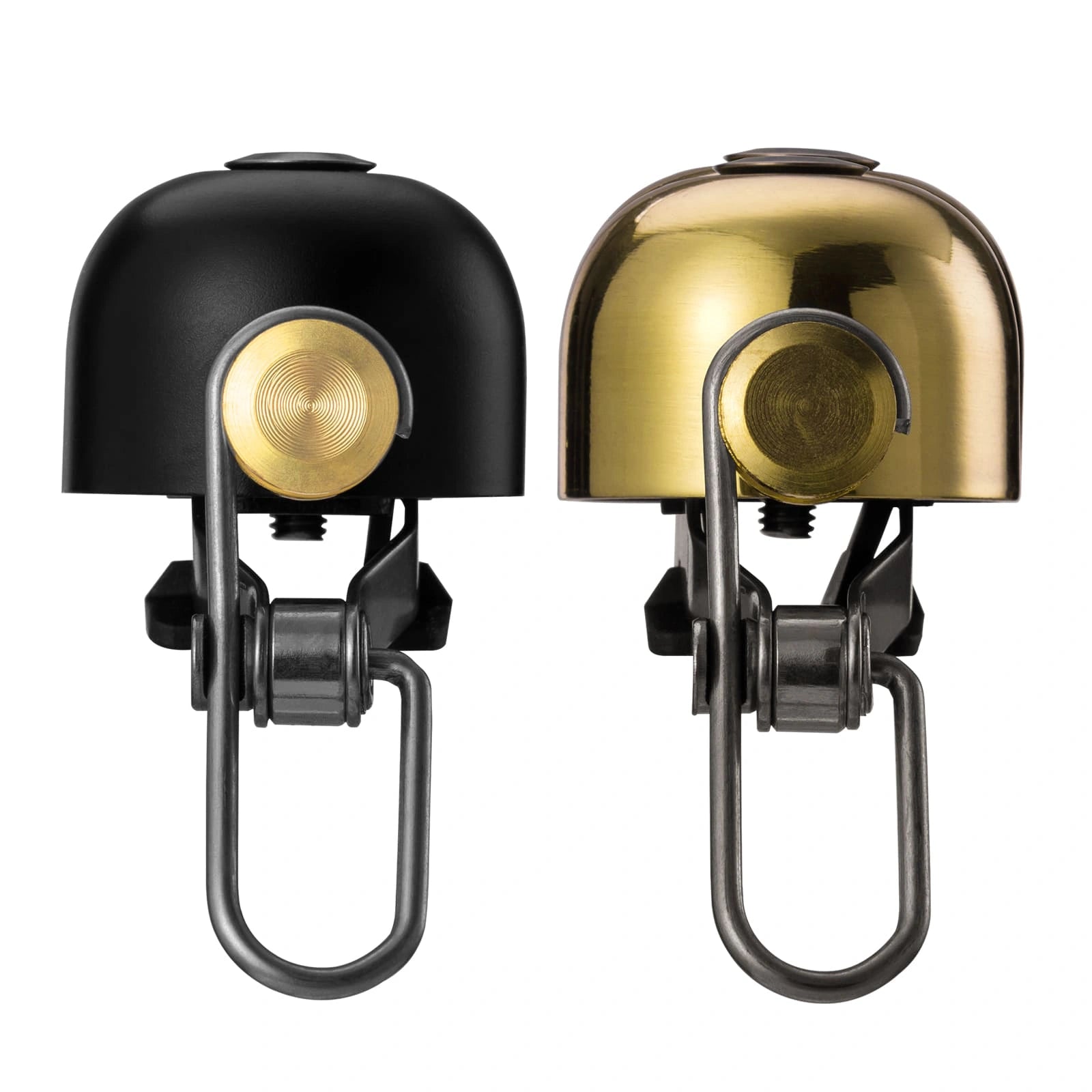 Classic 2-Pack Bike Bell with Loud Clear Ring, Durable Brass Alloy, Universal Handlebar Fit, and Scratch-Free Mounting
#Color_Black+Gold 