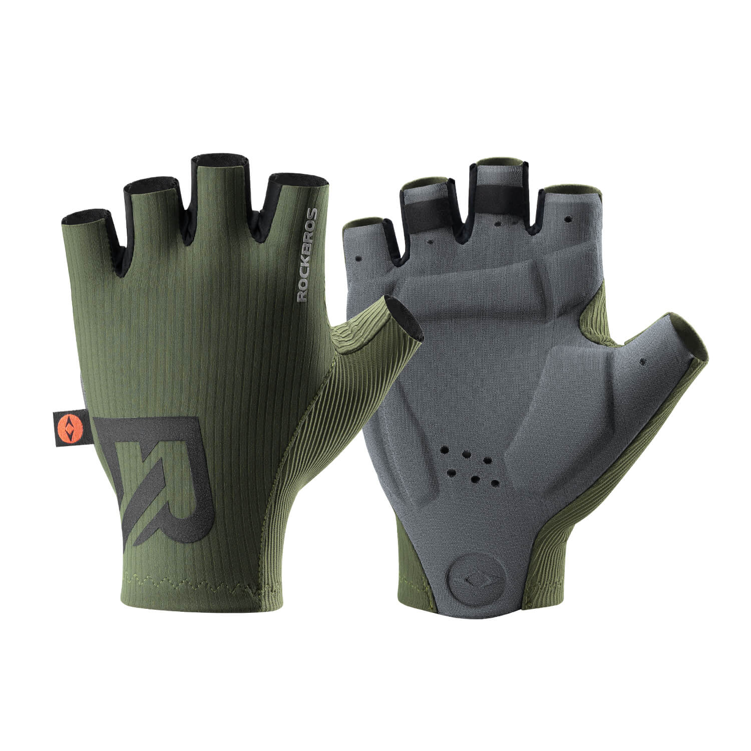 Elastic Interface® half-finger cycling gloves with padded palm for superior grip and comfort
#Color_Green