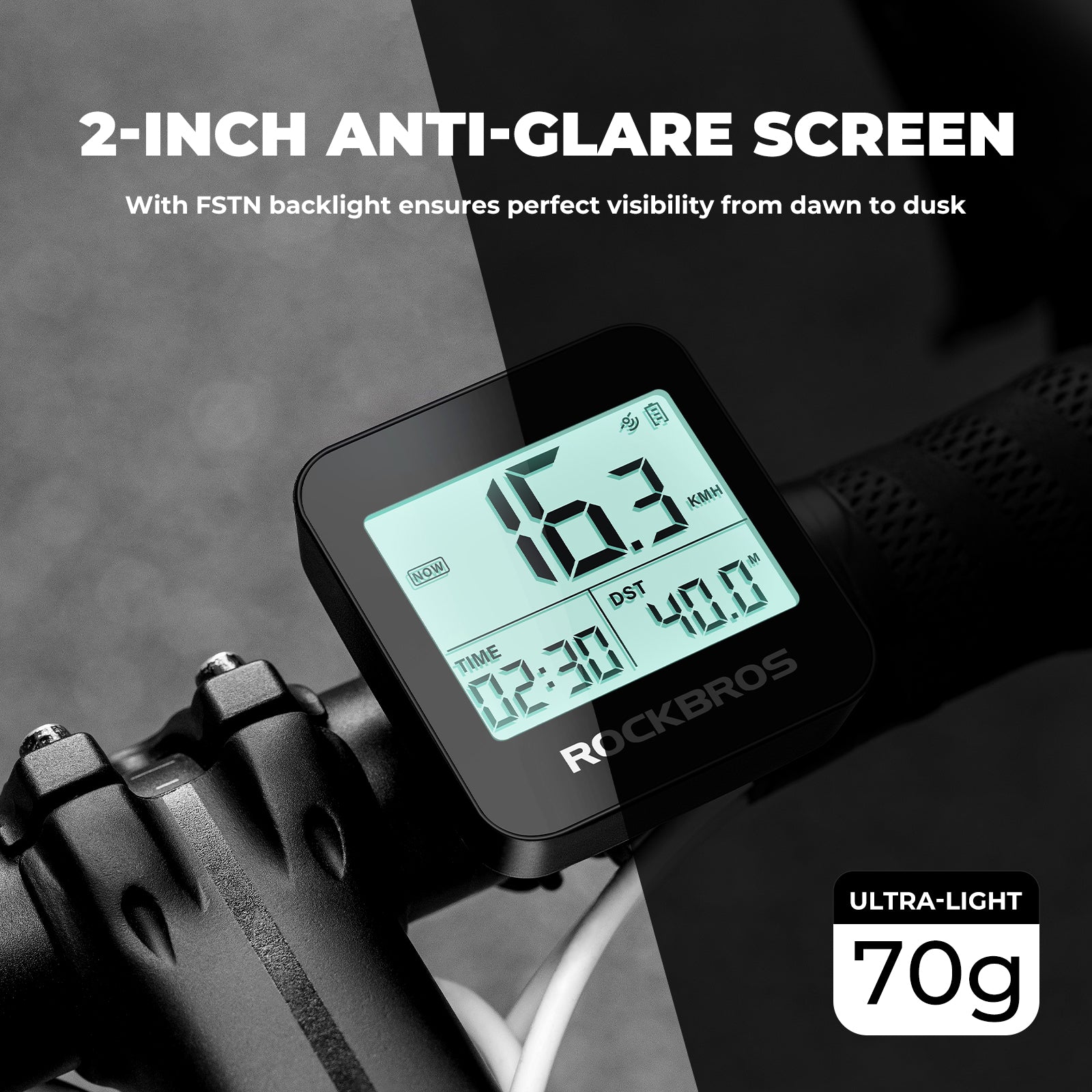 G1 GPS Smart Bike Computer - Waterproof Wireless Speedometer and Odometer - ROCKBROS