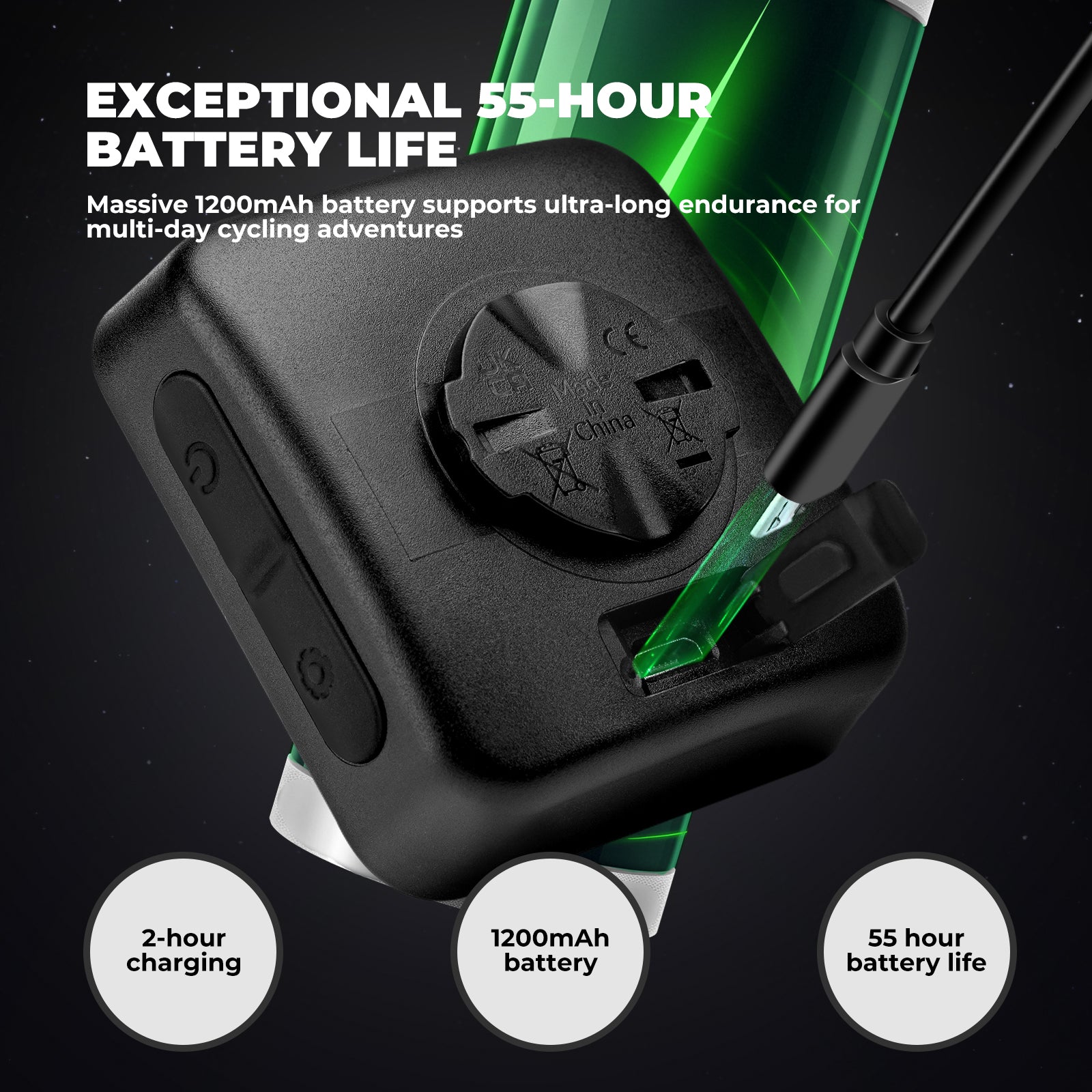 G1 GPS Smart Bike Computer - Waterproof Wireless Speedometer and Odometer - ROCKBROS