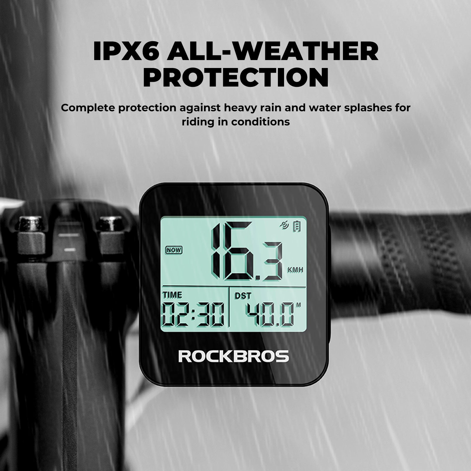 G1 GPS Smart Bike Computer - Waterproof Wireless Speedometer and Odometer - ROCKBROS