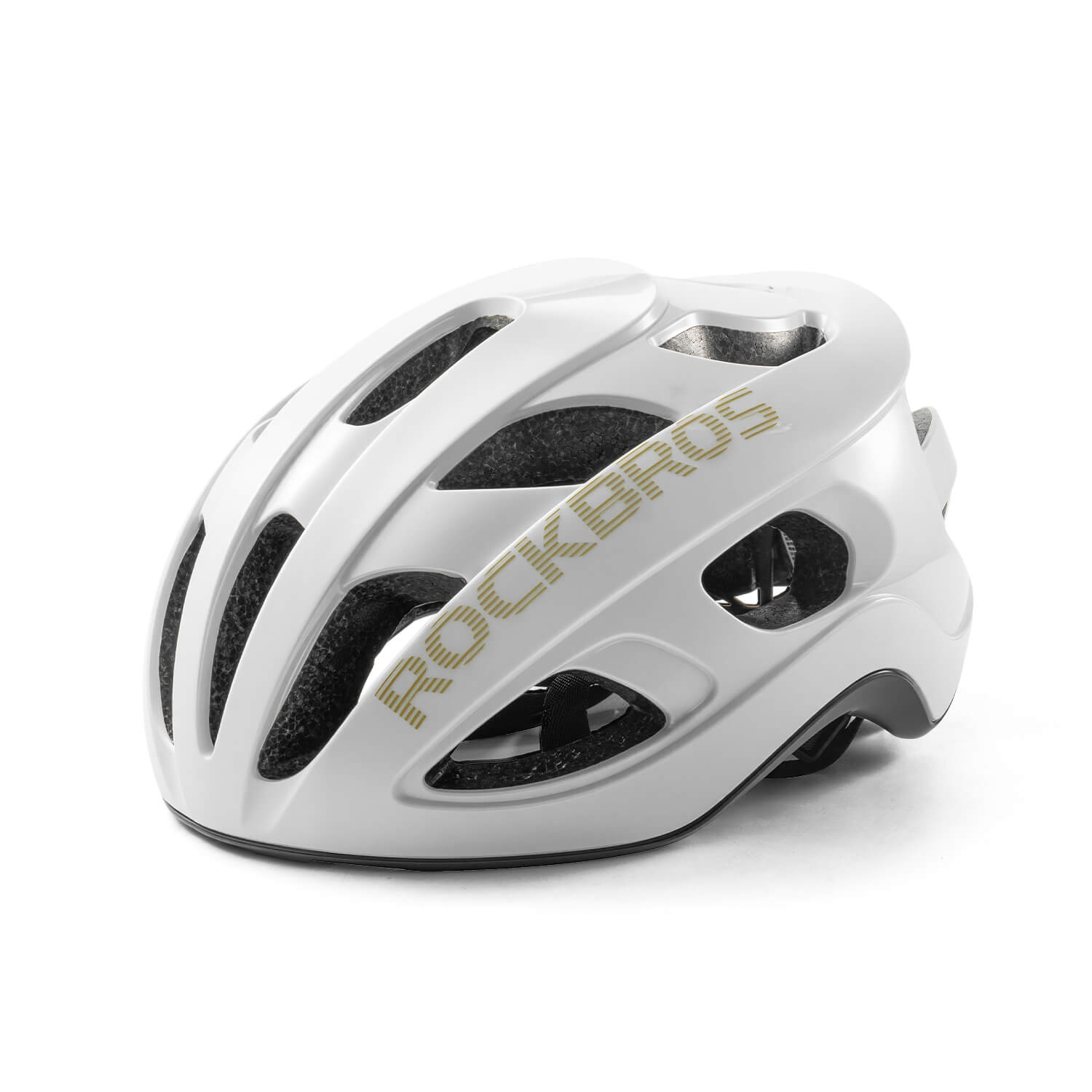 Ultralight 240g cycling helmet with 20-vent cooling and in-mold PC+EPS protection by ROCKBROS
#Color_Glossy White