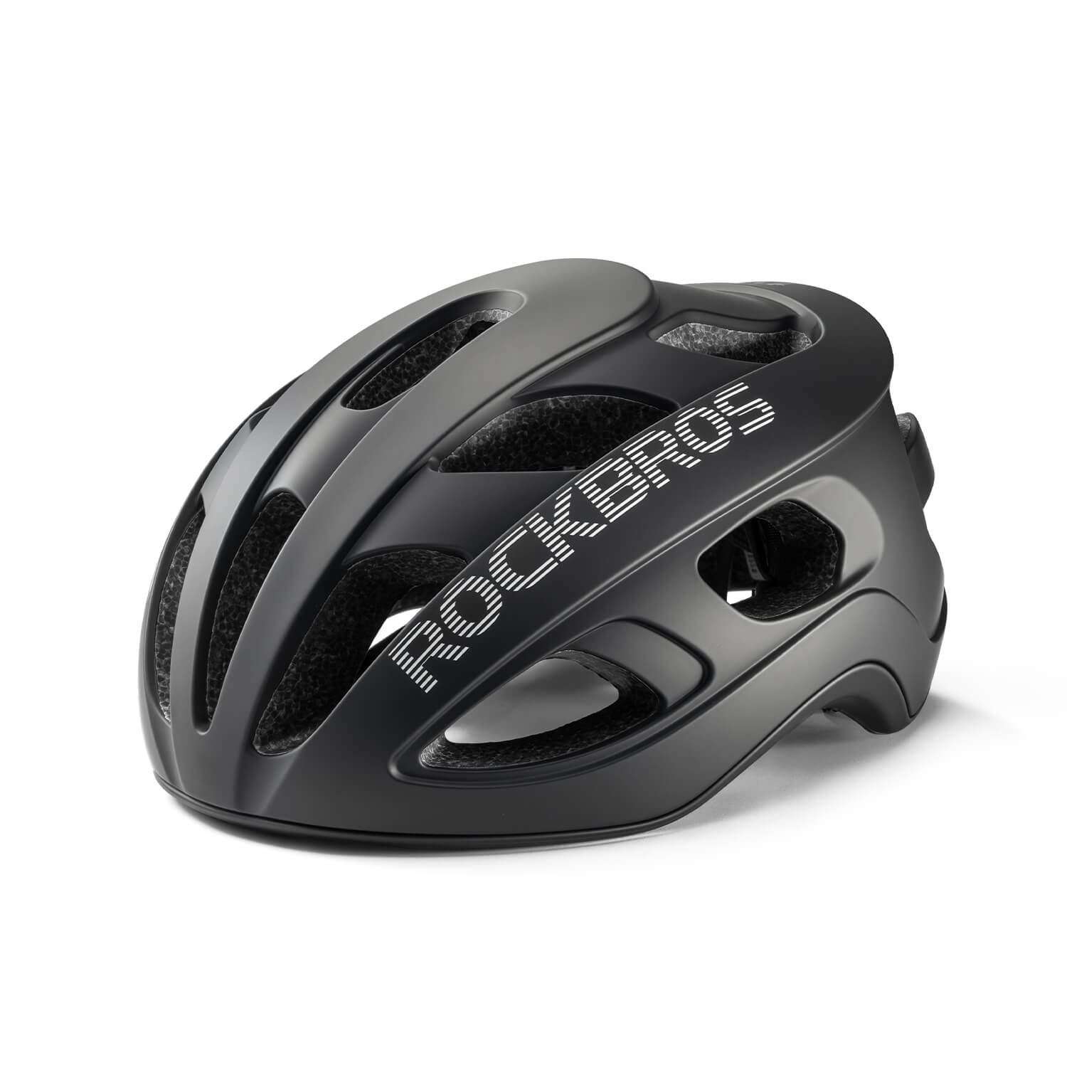 Ultralight 240g cycling helmet with 20-vent cooling and in-mold PC+EPS protection by ROCKBROS
#Color_Matte Black