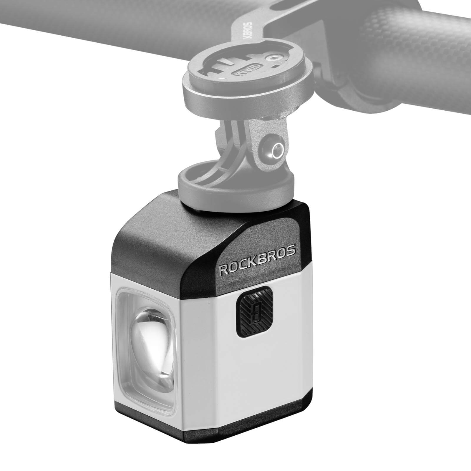 ROCKBROS Smart Handlebar Mounted Bike Front Light with 1200 Lumens for Night Cycling
#Color_White