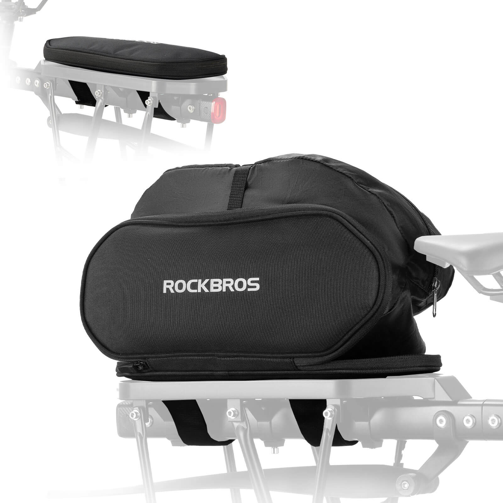 MTB multi functional bike rack bag with 5L capacity, rear seat storage bag for cycling gear – ROCKBROS