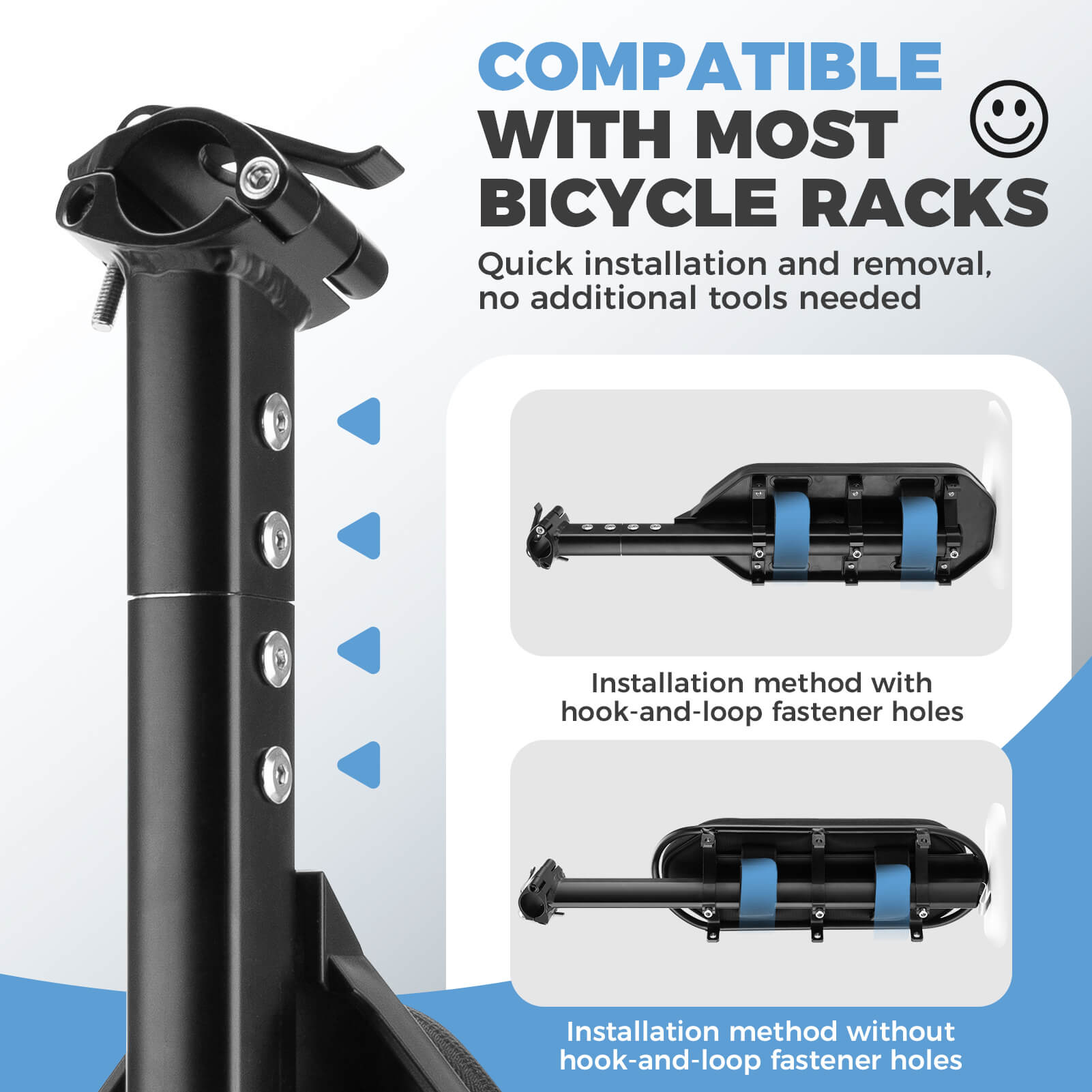 MTB multi functional bike rack bag with 5L capacity, rear seat storage bag for cycling gear – ROCKBROS