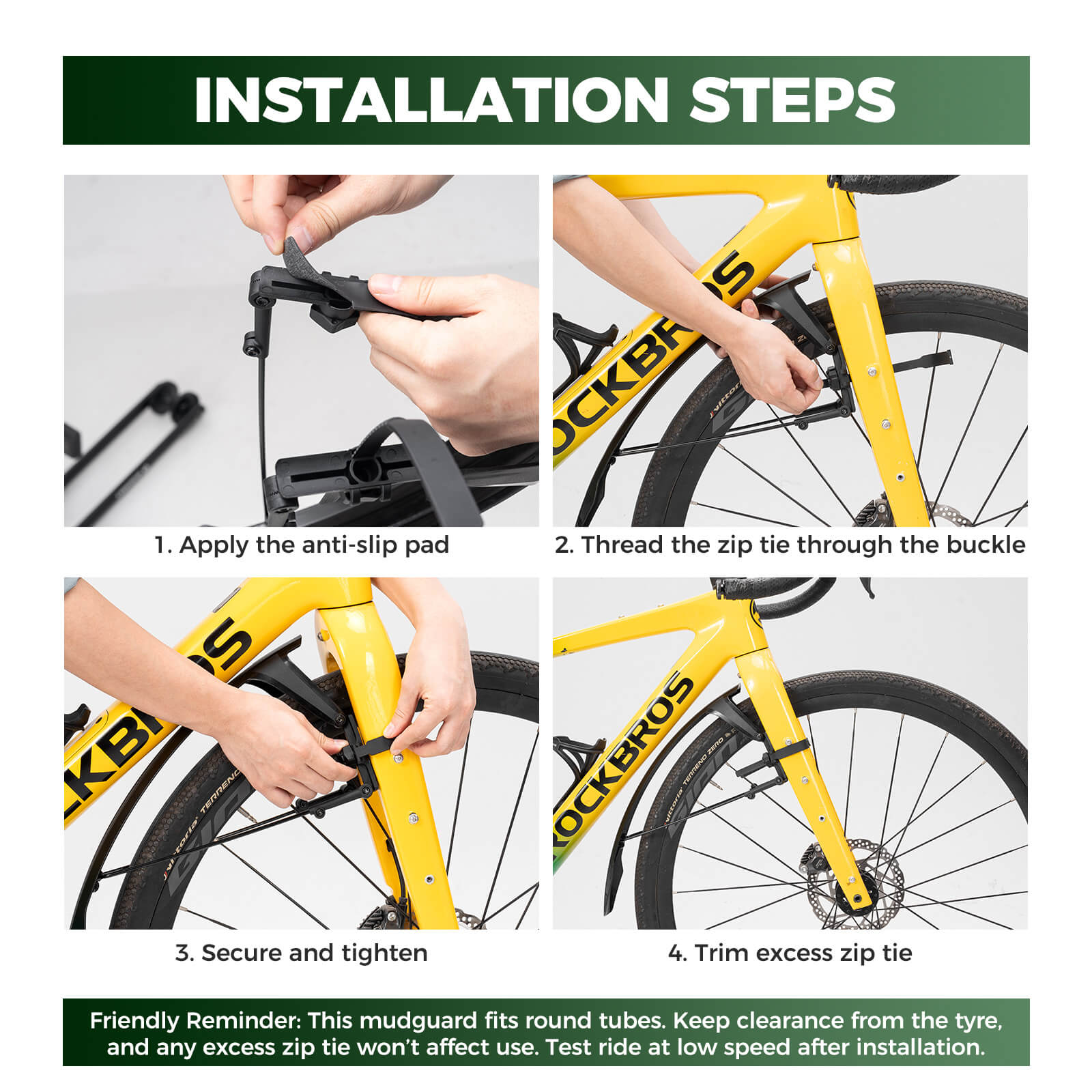 quick-release front and rear bike fenders set for 700cc road and mountain bikes – ROCKBROS