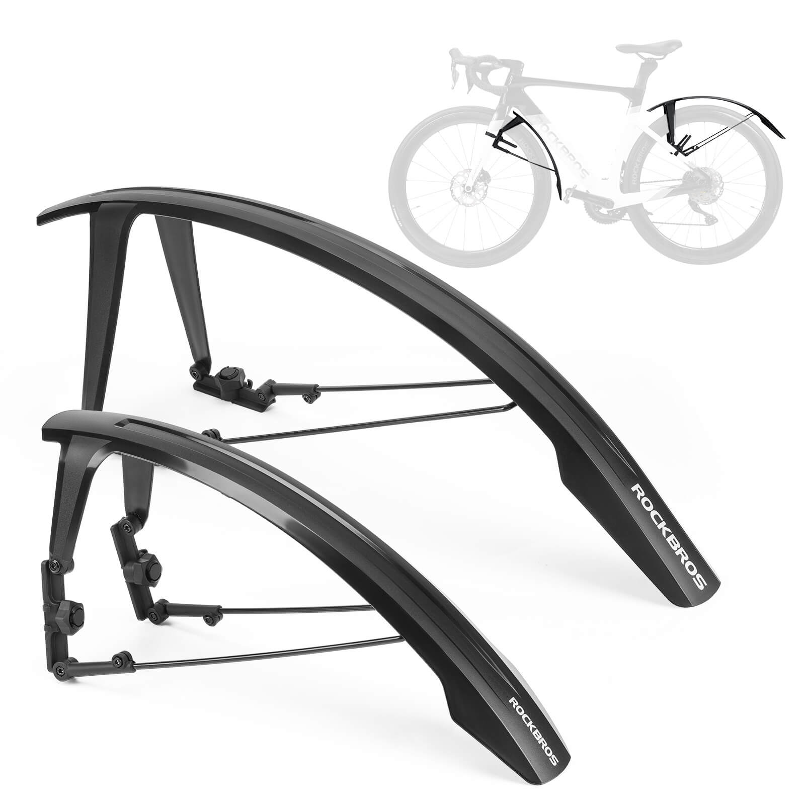 quick-release front and rear bike fenders set for 700cc road and mountain bikes – ROCKBROS