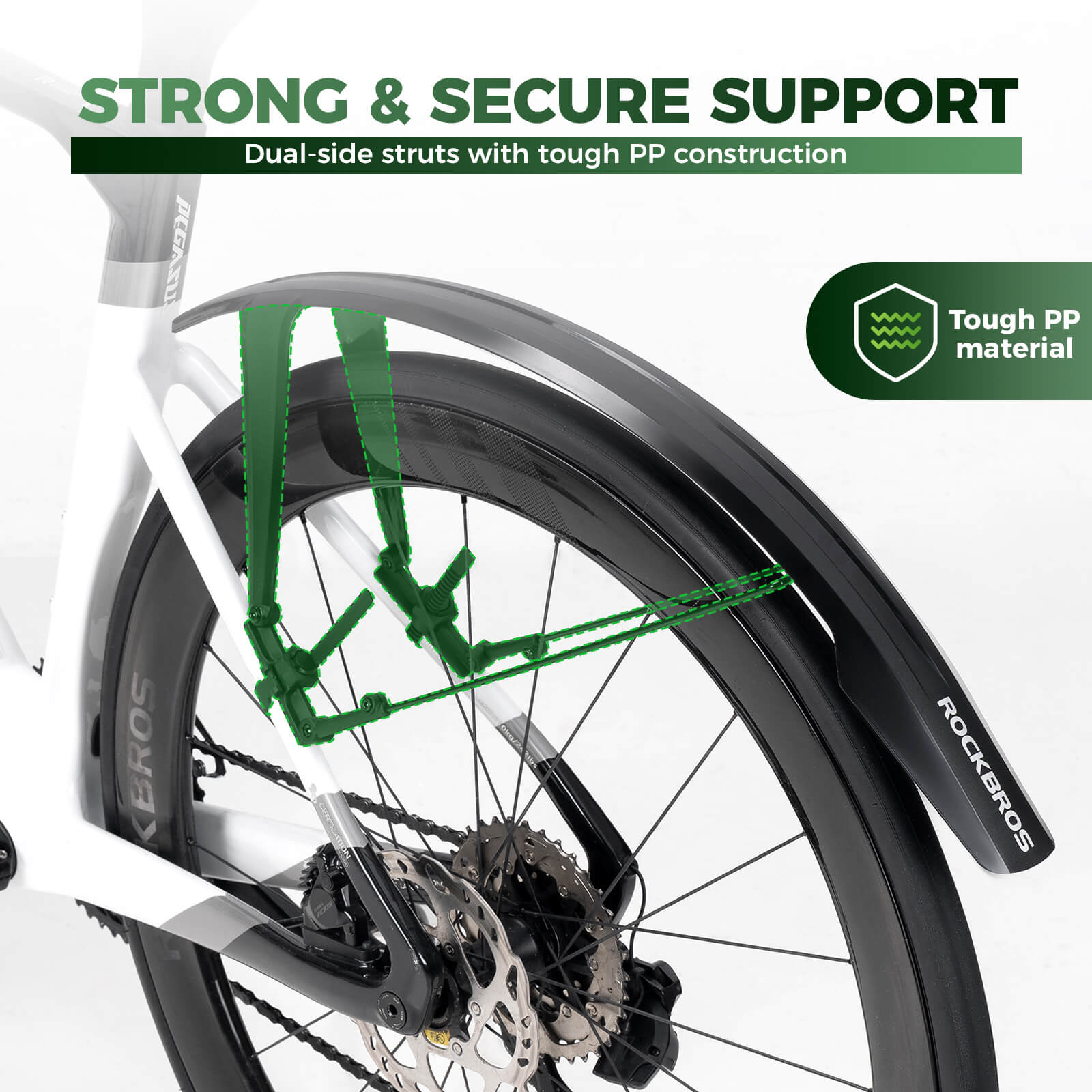 quick-release front and rear bike fenders set for 700cc road and mountain bikes – ROCKBROS