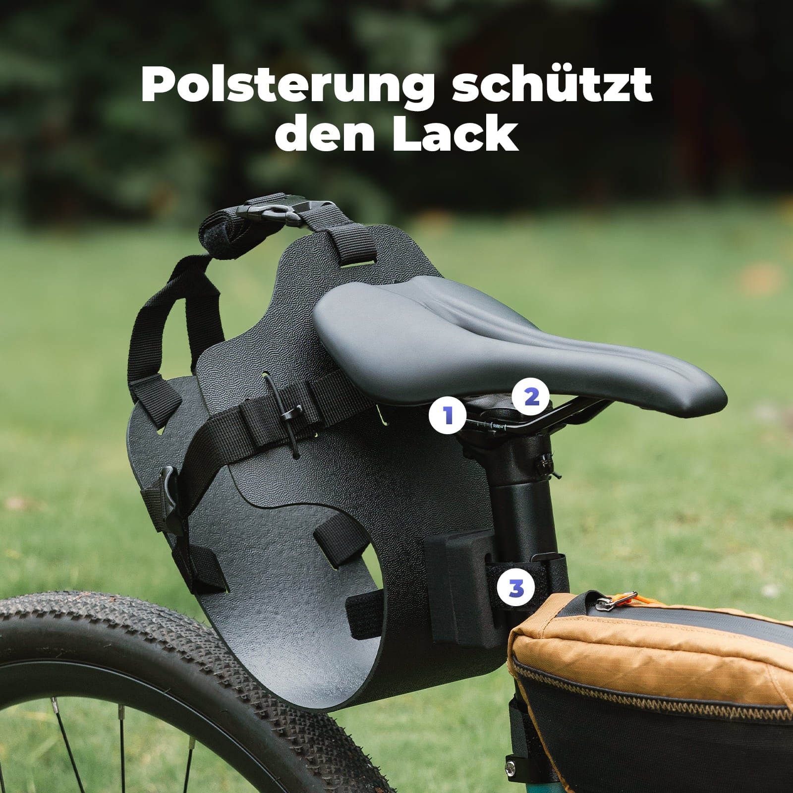 Bikepacking Rear Saddle Bag Support Mount Installed on Bicycle Seatpost for Stable Load Support and Touring Use
